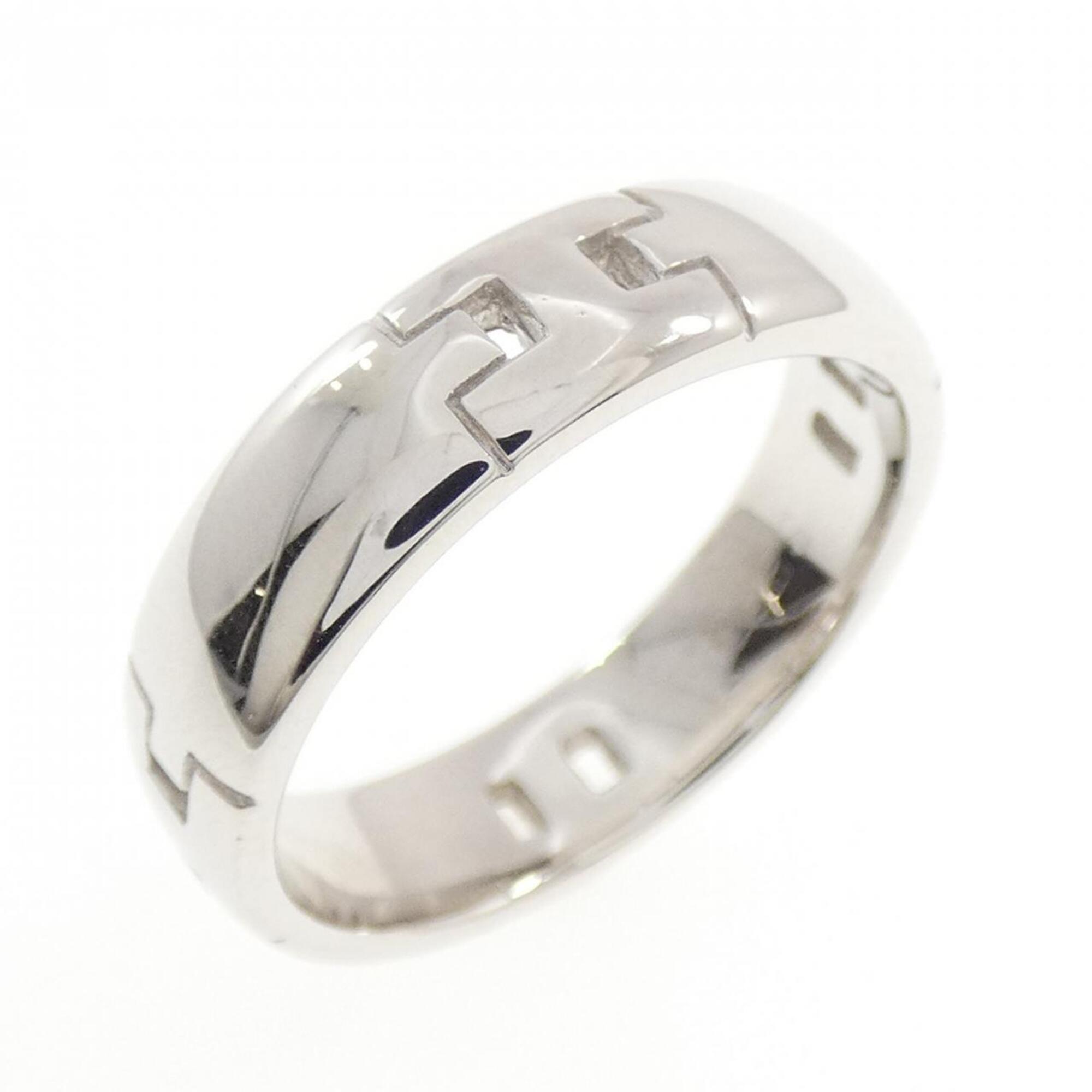 Hermes White Gold White Gold (18K) Band Ring (Pre-Owned)