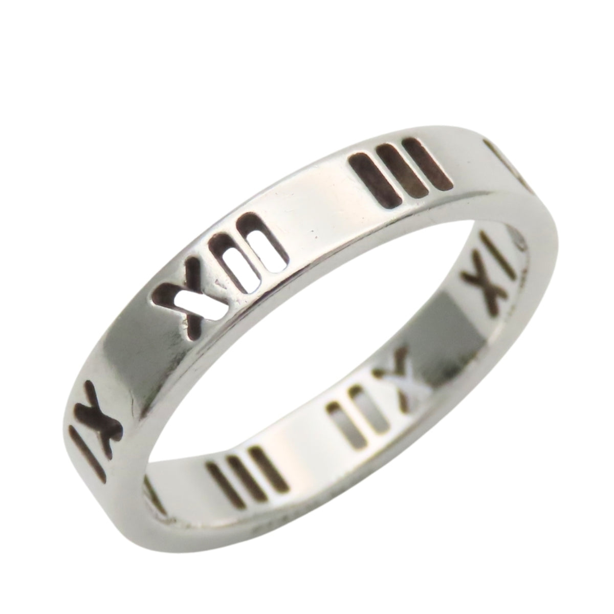 Tiffany Atlas Silver Silver 925 Band Ring (Pre-Owned)