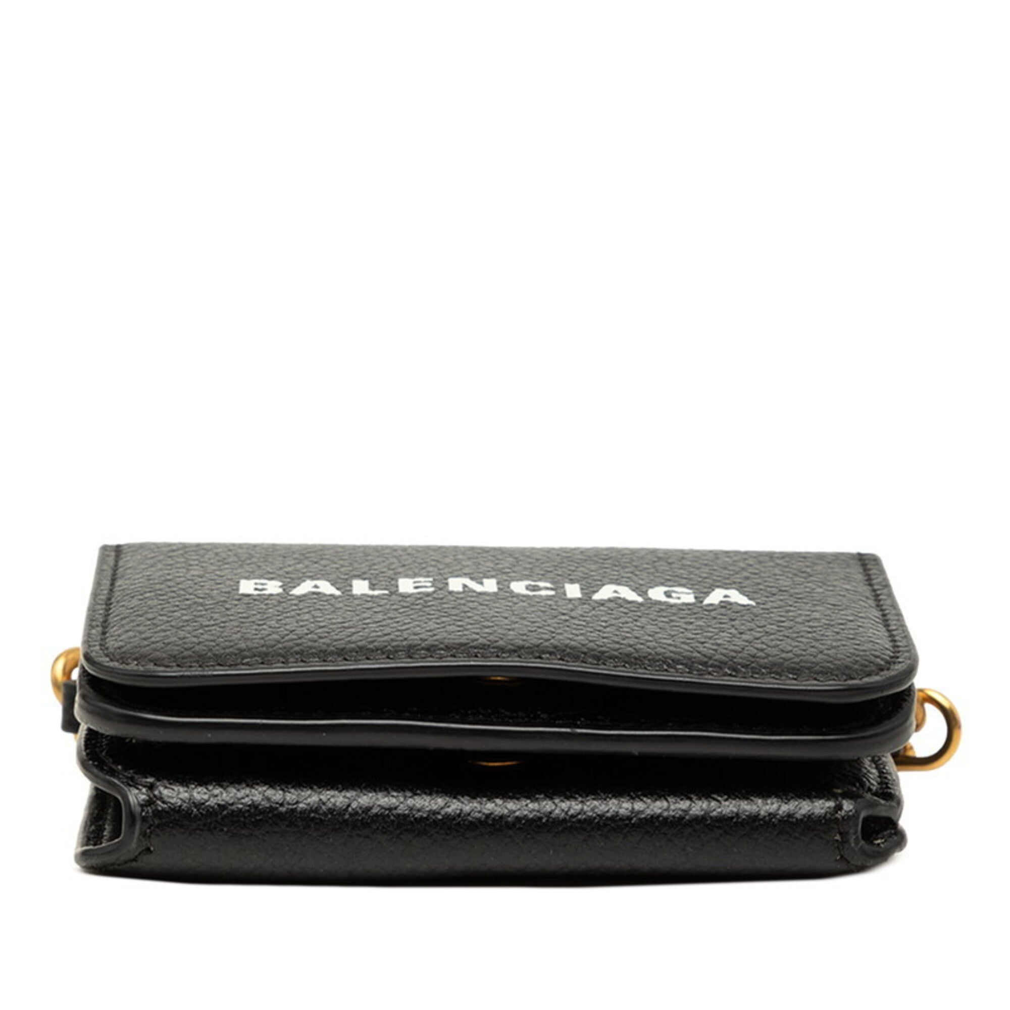 Balenciaga Black Leather Wallet (Tri-Fold) (Pre-Owned)
