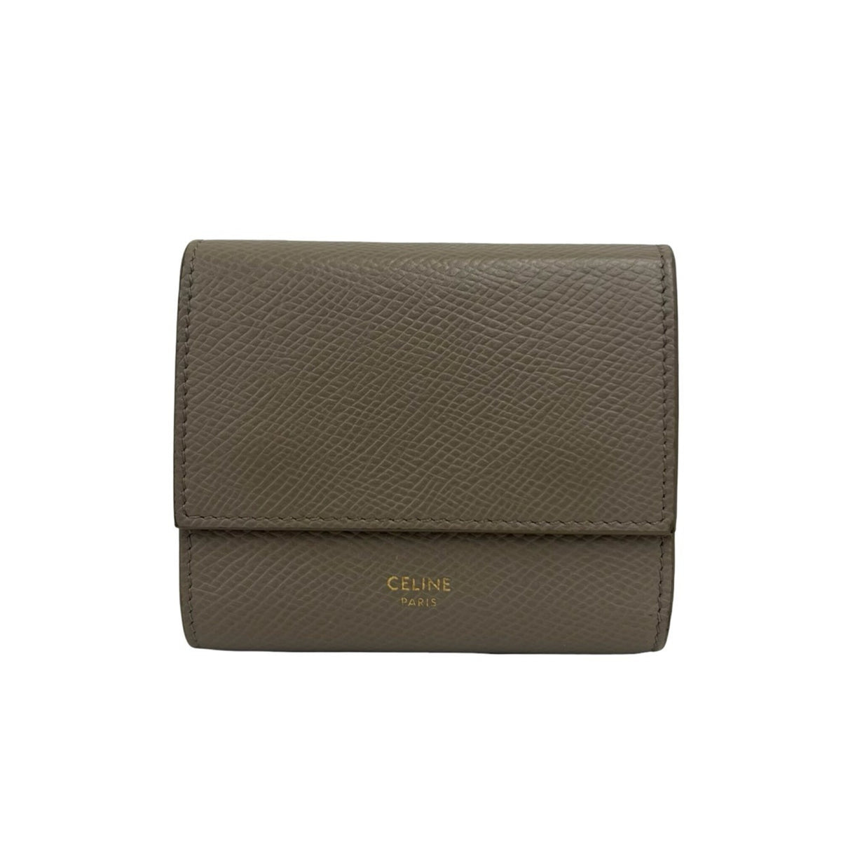 Celine Gray Leather Wallet (Tri-Fold) (Pre-Owned)
