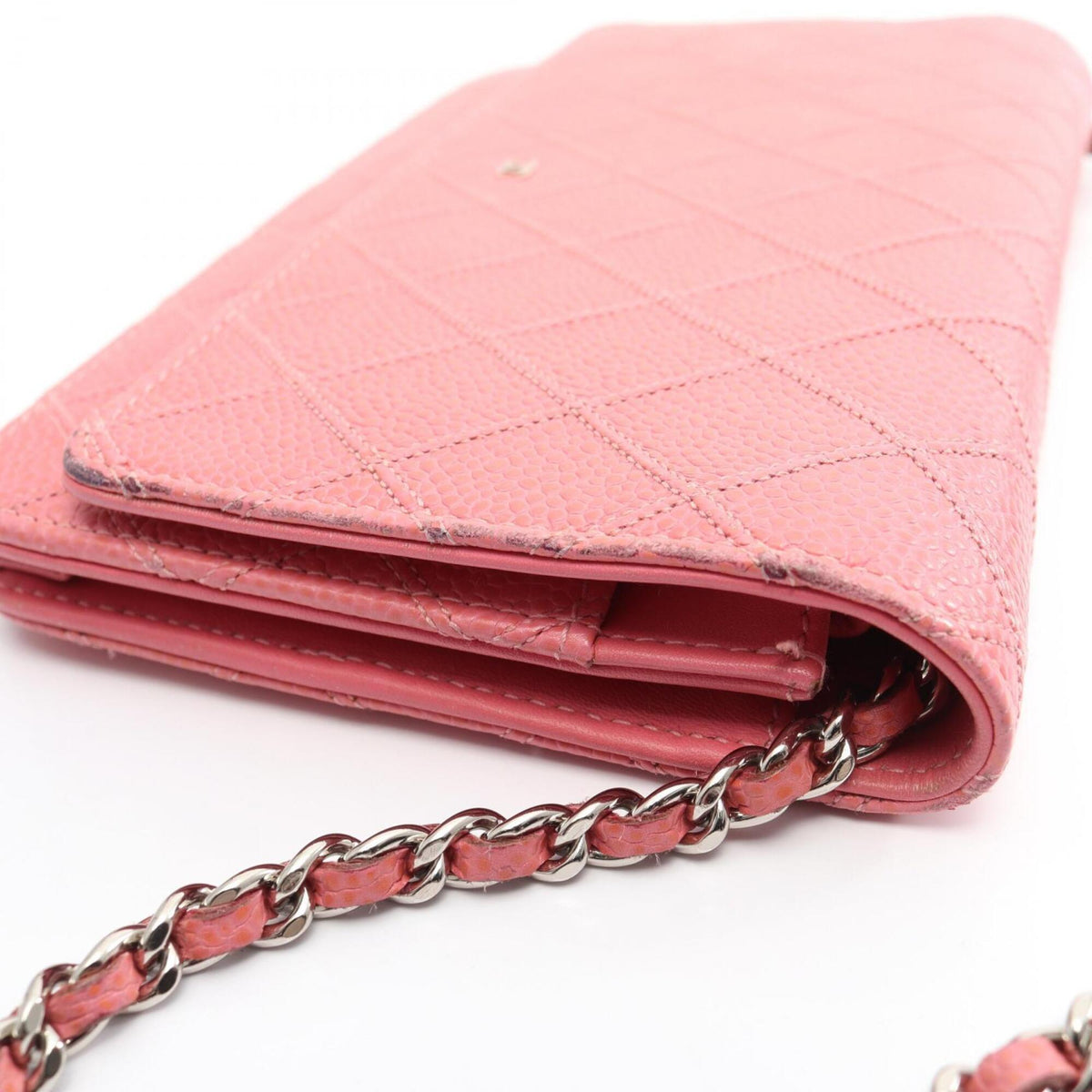 Chanel Pink Grained Calfskin Handbag Shoulder Bag (Pre-Owned)