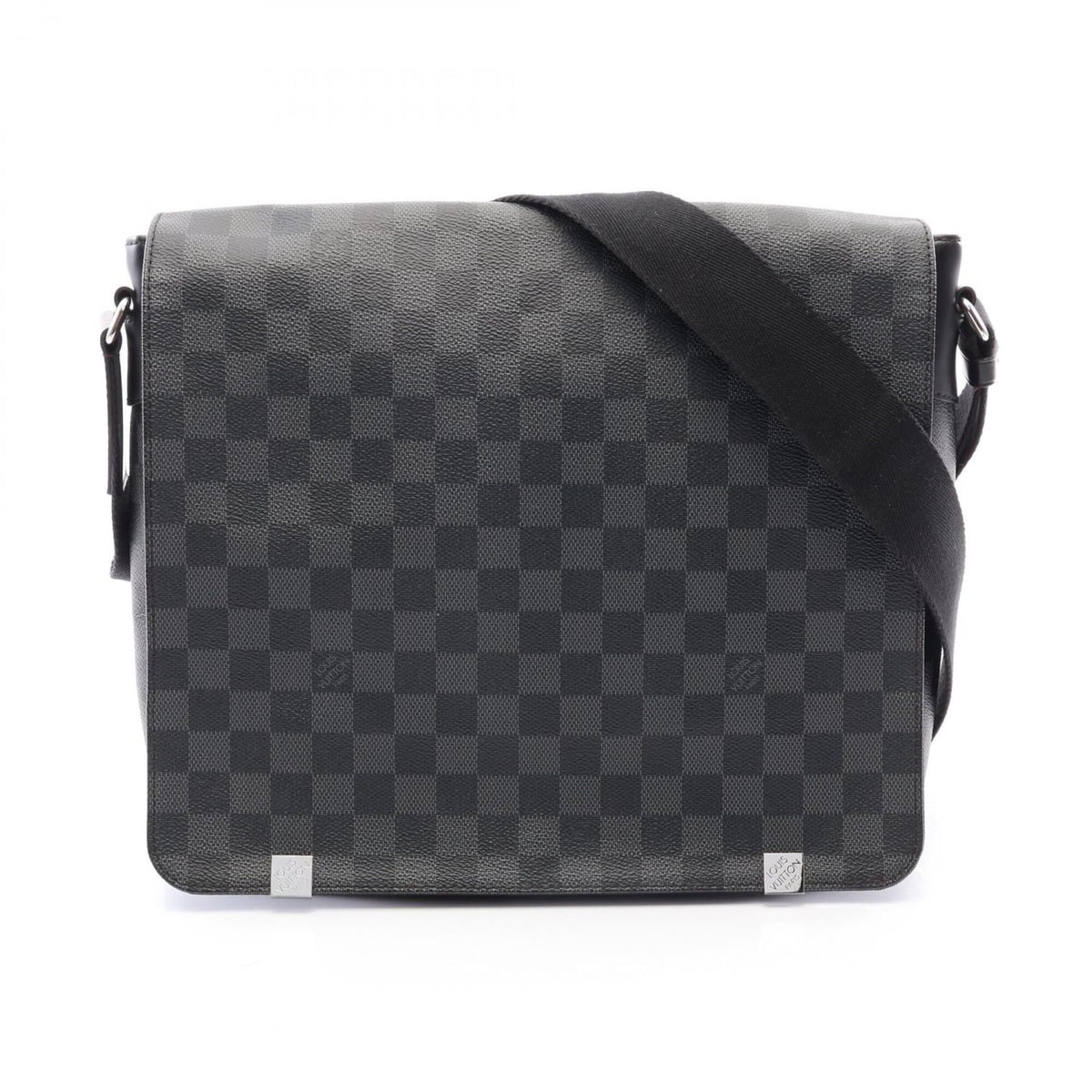 Louis Vuitton Black Damier Graphite Coated Canvas Leather Shoulder Bag (Pre-Owned)