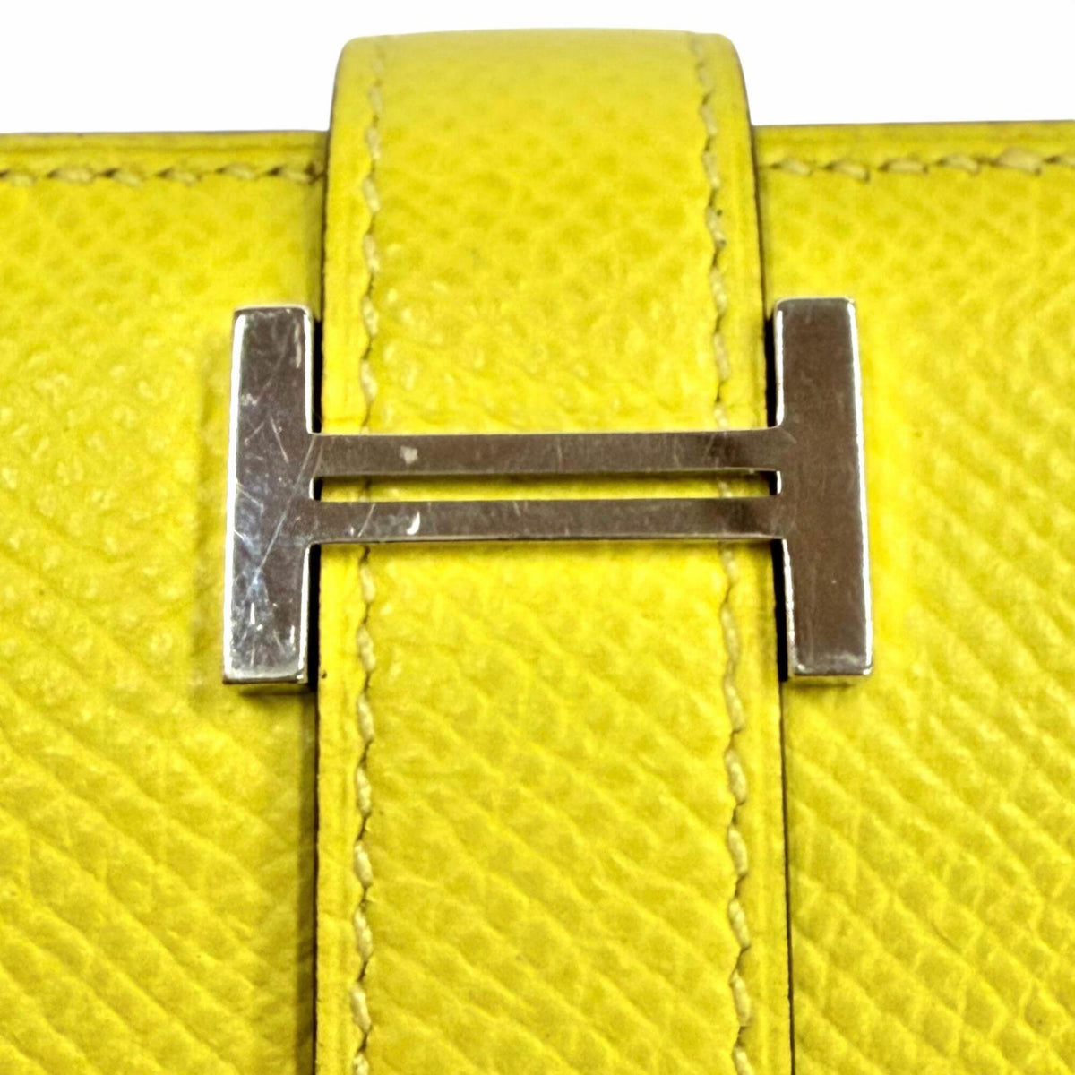 Hermes Lime Epsom Leather Long Wallet (Bi-Fold) (Pre-Owned)