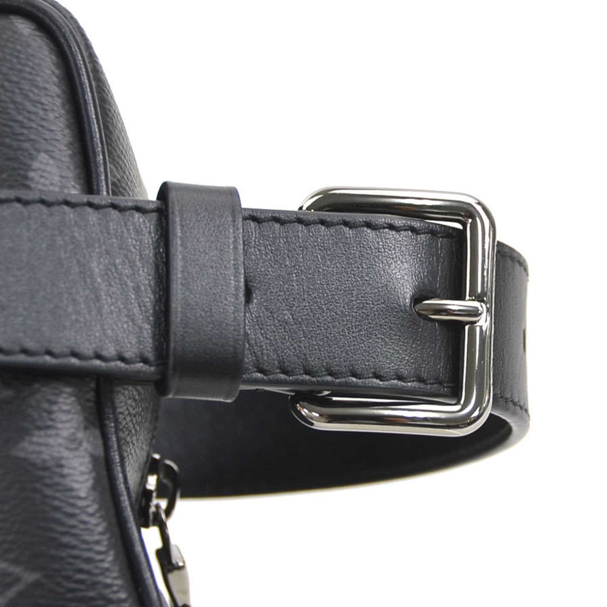 Louis Vuitton Black Gray Pvc Clutch Bag (Pre-Owned)