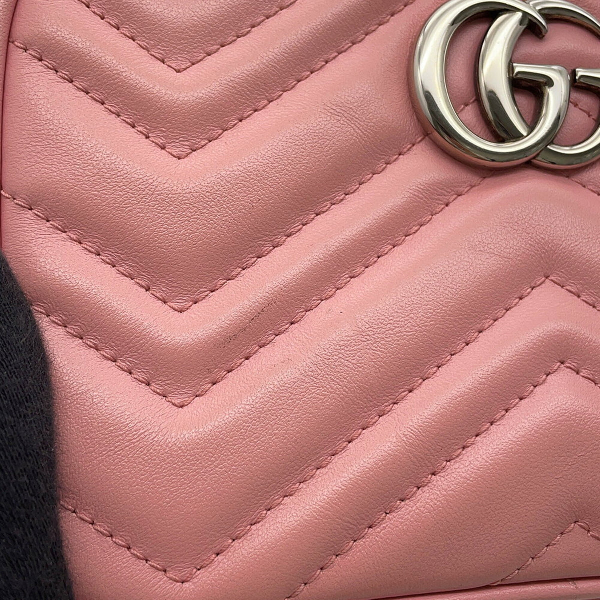 Gucci Gg Marmont Pink Leather Shoulder Bag (Pre-Owned)