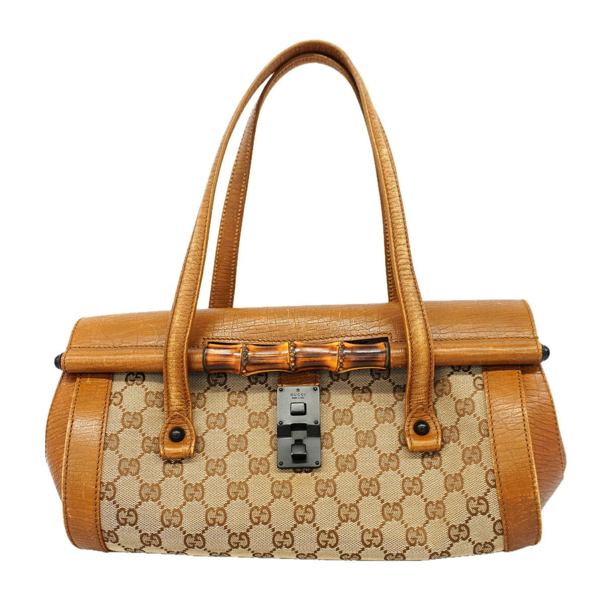 Gucci Beige Canvas Handbag (Pre-Owned)