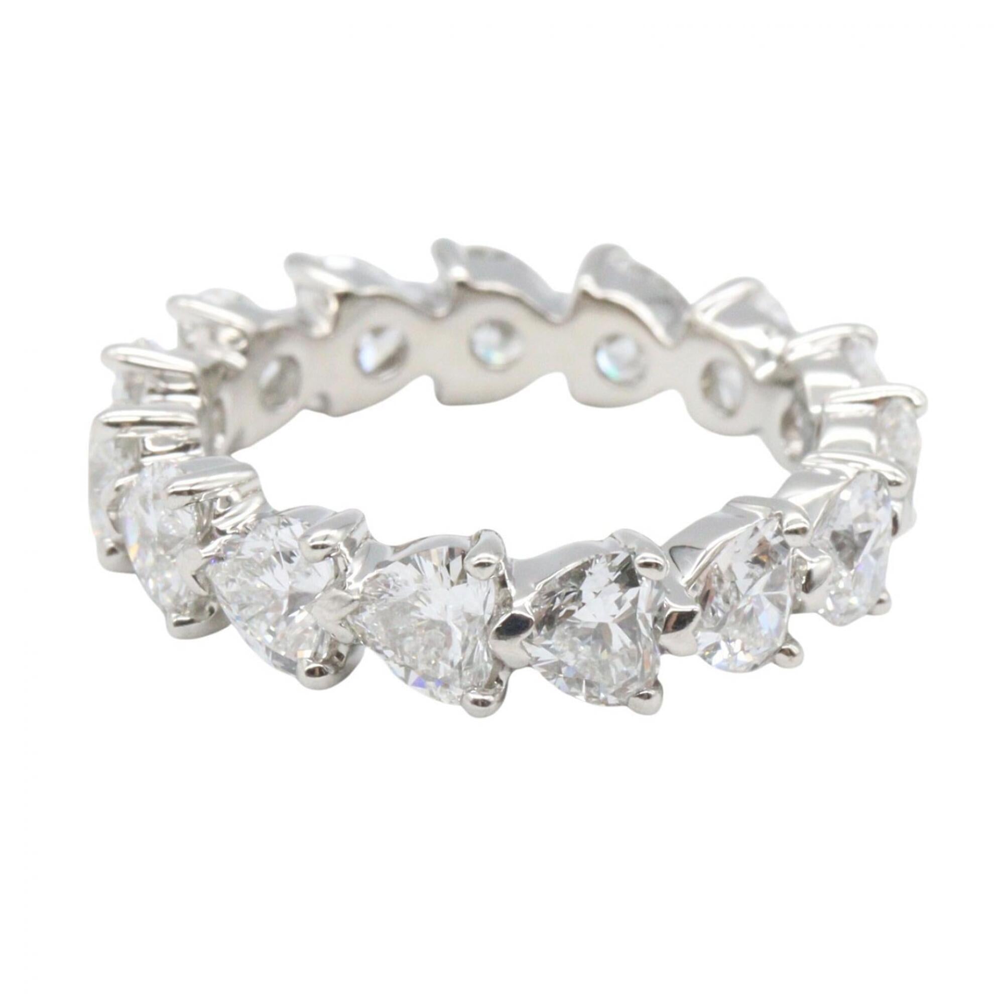 Harry Winston Silver Clear Platinum 950 Band Ring (Pre-Owned)