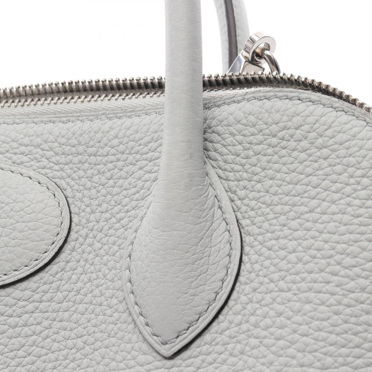 Hermes Blue Taurillon Clemence Leather Handbag (Pre-Owned)