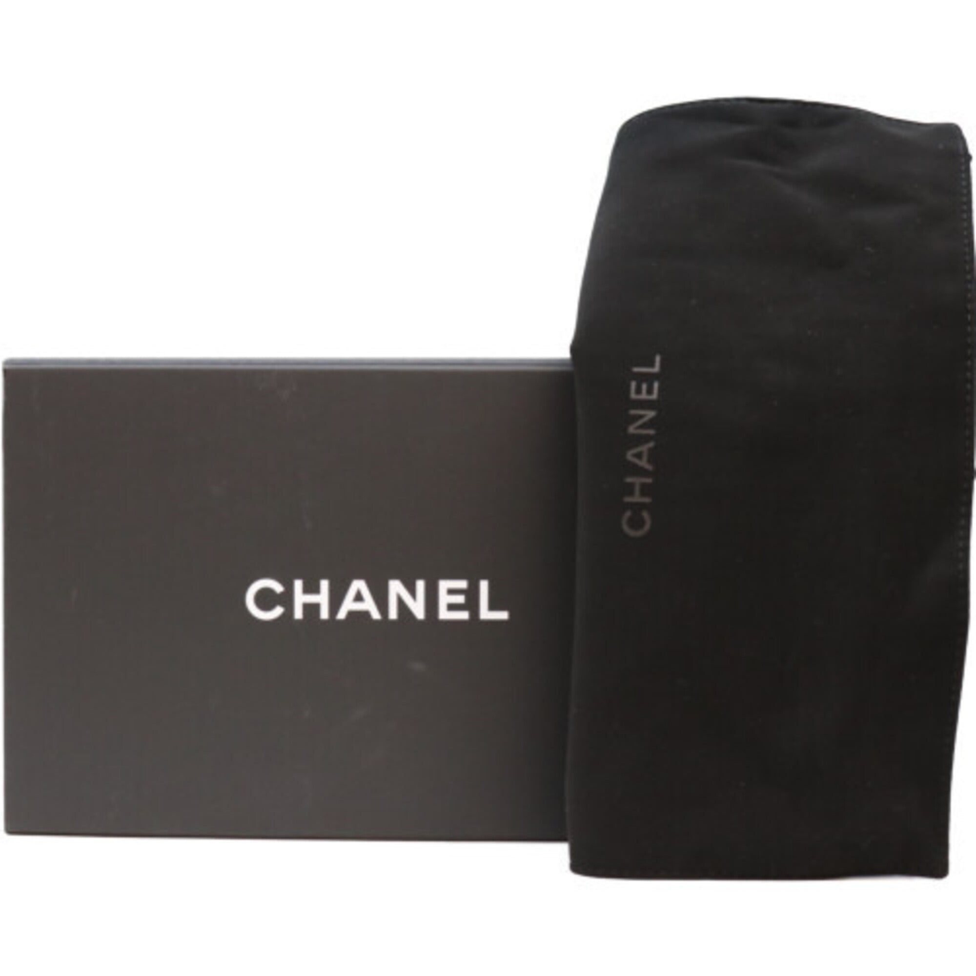 Chanel Black Leather Shoulder Bag Vanity Bag (Pre-Owned)
