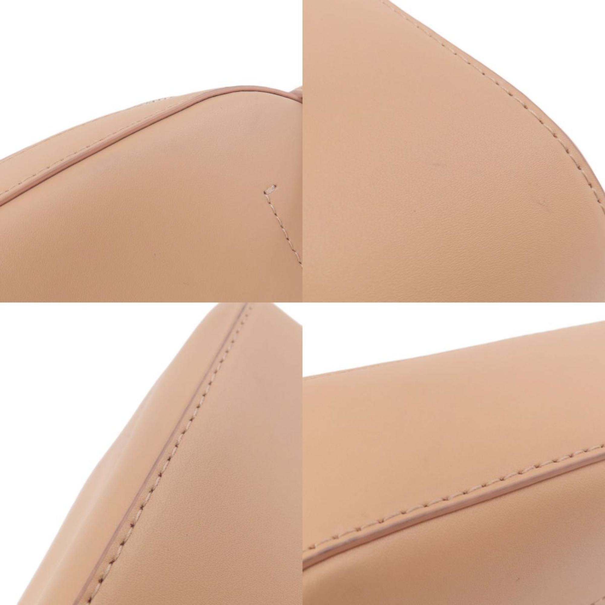 Emporio Armani Beige Leather Shoulder Bag (Pre-Owned)