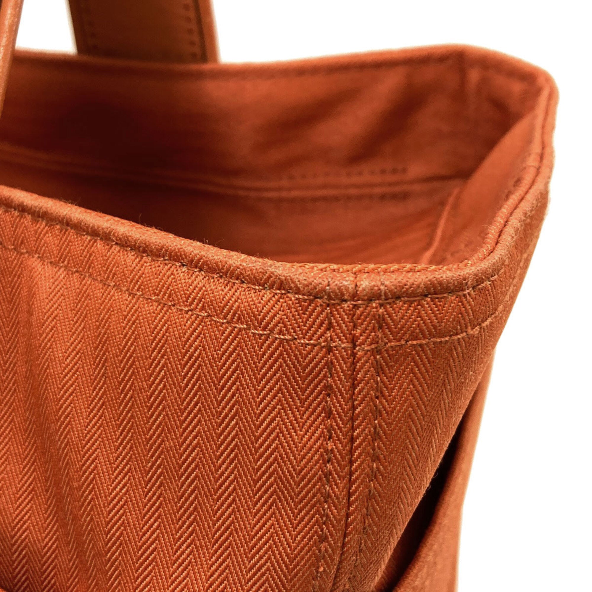 Hermes Acapulco Orange Cotton Polyester Handbag (Pre-Owned)