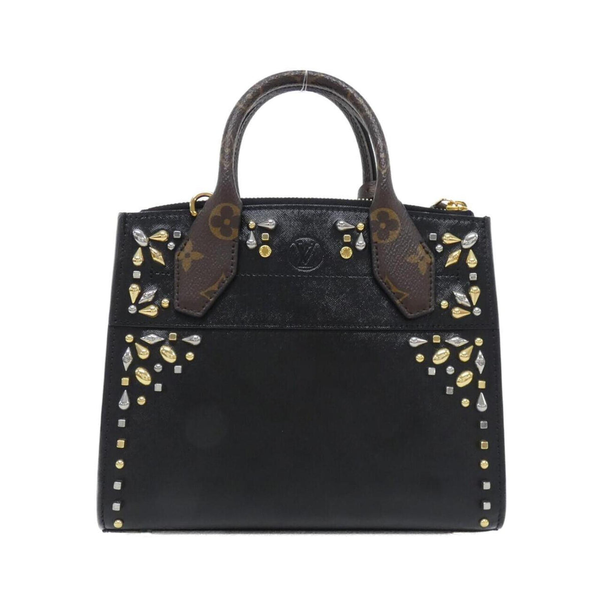 Louis Vuitton Black Leather Handbag (Pre-Owned)