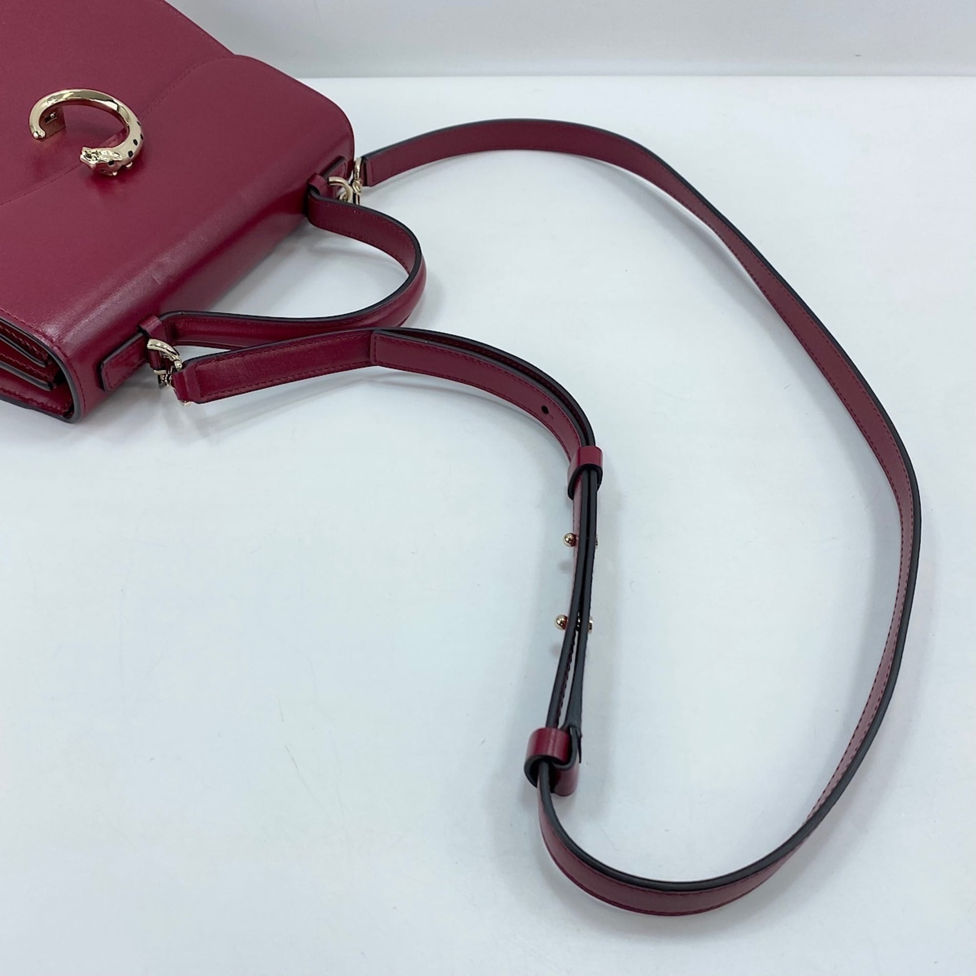 Cartier Panthère Red Color Handbag Shoulder Bag (Pre-Owned)