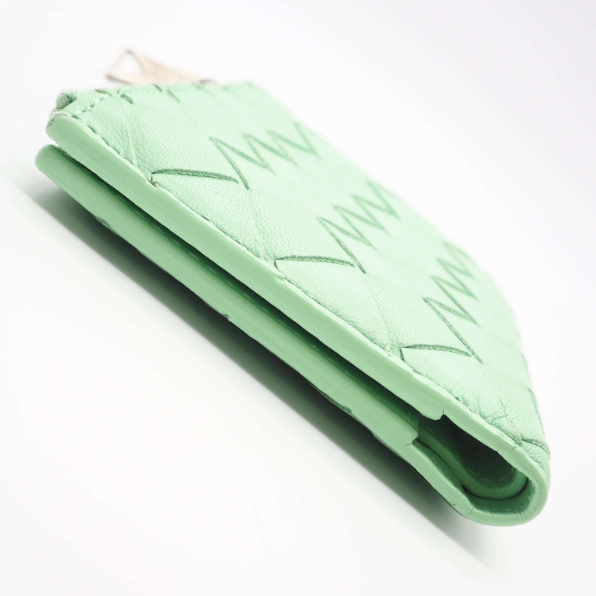 Bottega Veneta Intrecciato Green Intrecciato Wallet (Bi-Fold) (Pre-Owned)