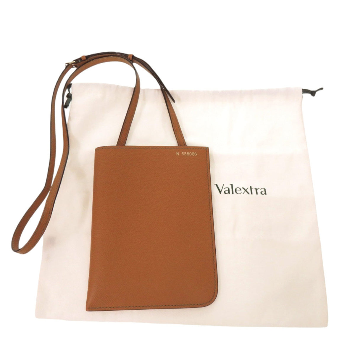 Valextra Brown Green Leather Shoulder Bag (Pre-Owned)