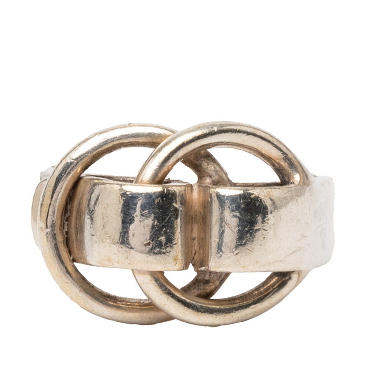 Hermes Silver 925 Band Ring (Pre-Owned)