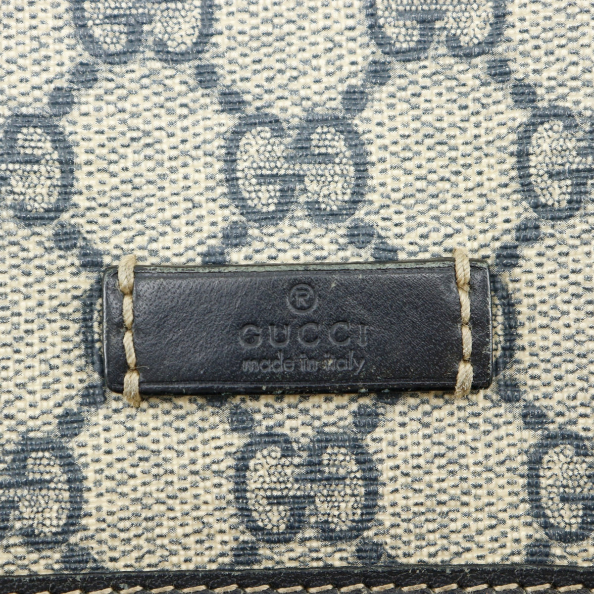 Gucci Navy Gg Supreme Canvas Shoulder Bag (Pre-Owned)