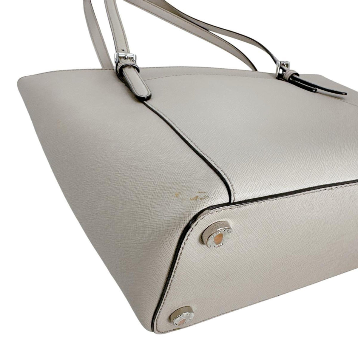 Michael Kors Gray Leather Handbag Tote Bag (Pre-Owned)