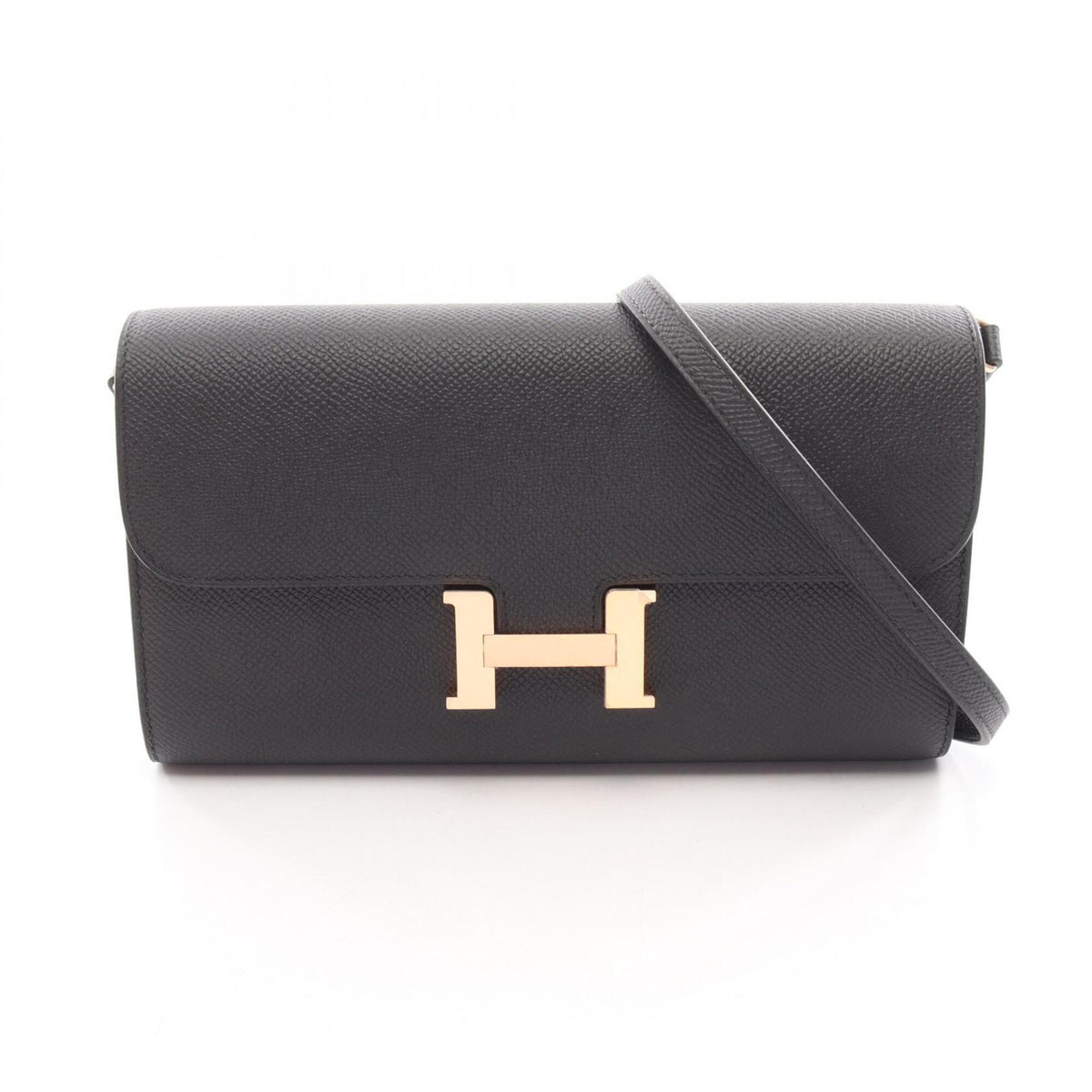 Hermes Black Epsom Leather Leather Handbag Shoulder Bag (Pre-Owned)