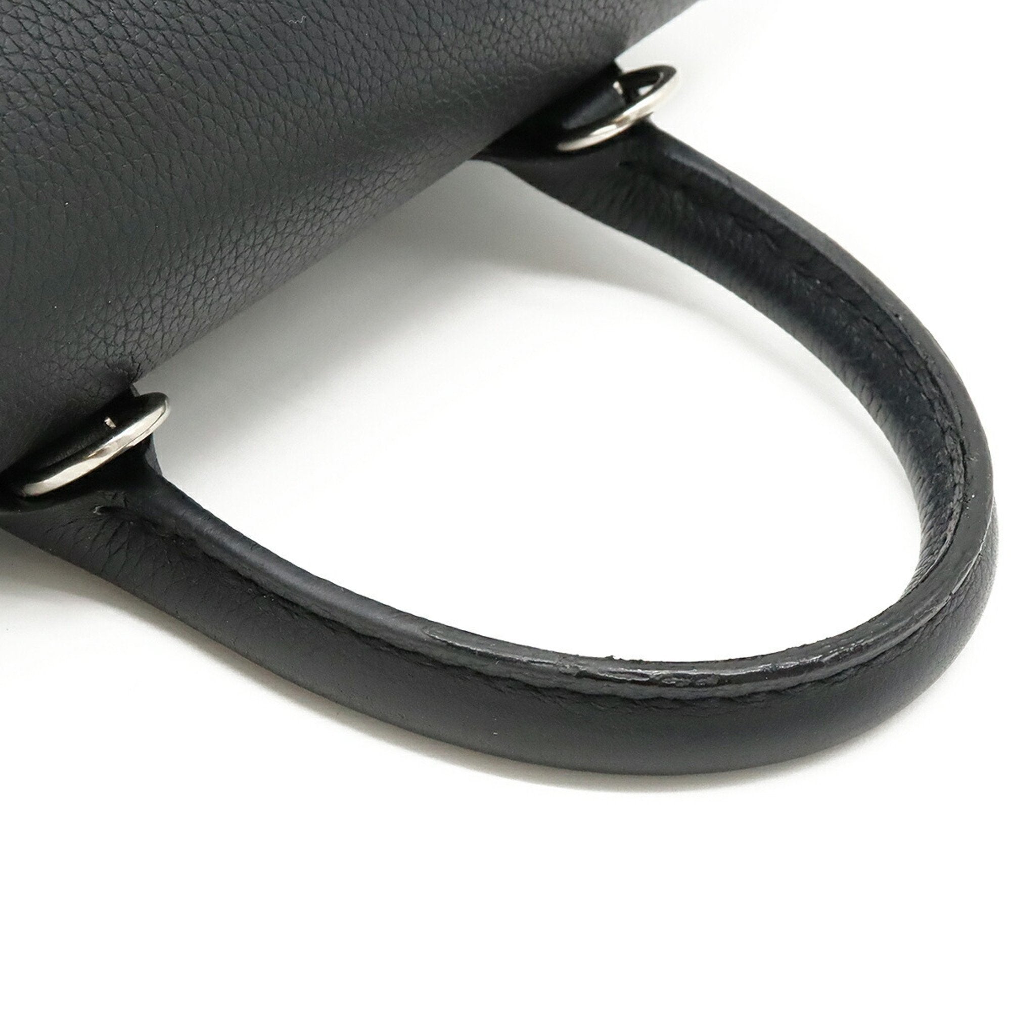 Louis Vuitton Noir Leather Backpack Handbag Shoulder Bag (Pre-Owned)