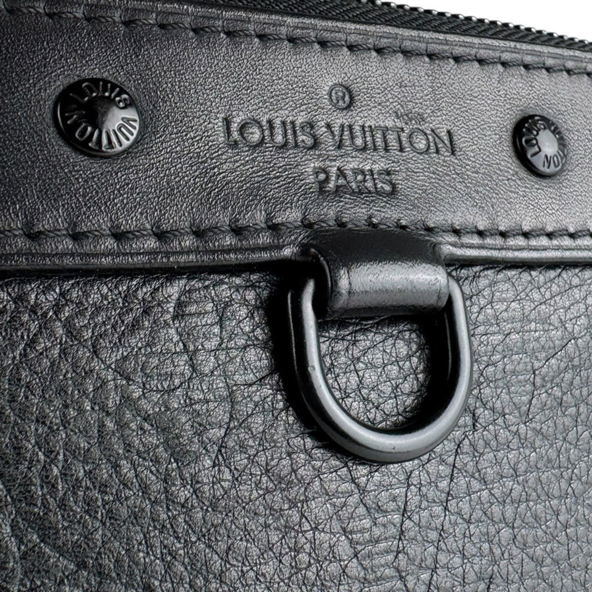 Louis Vuitton Black Monogram Shadow Clutch Bag (Pre-Owned)