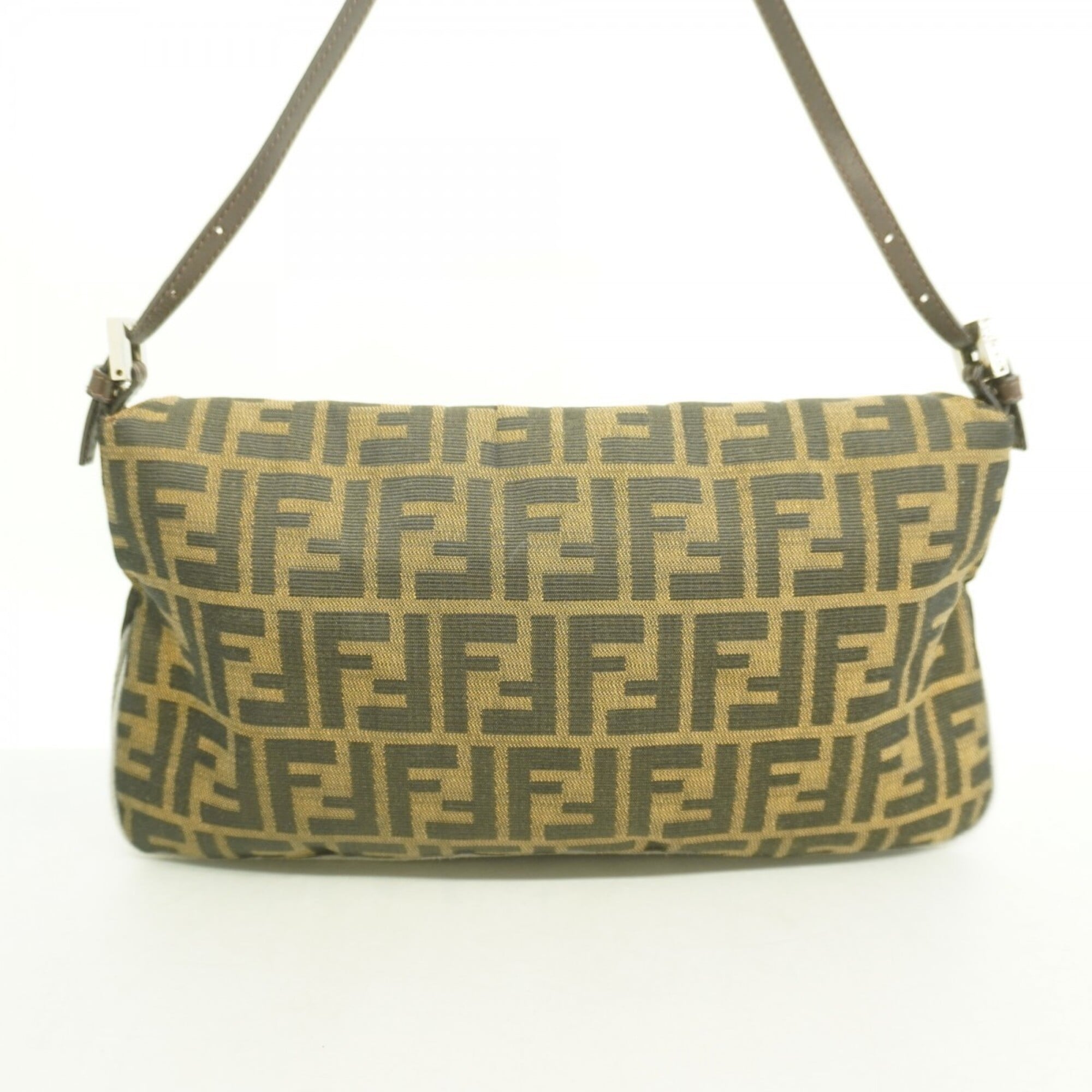 Fendi Brown Nylon Canvas Handbag (Pre-Owned)