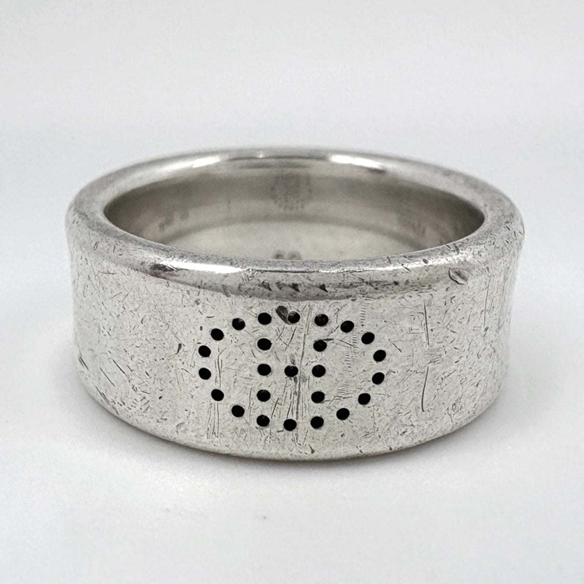 Hermes Silver 925 Band Ring (Pre-Owned)