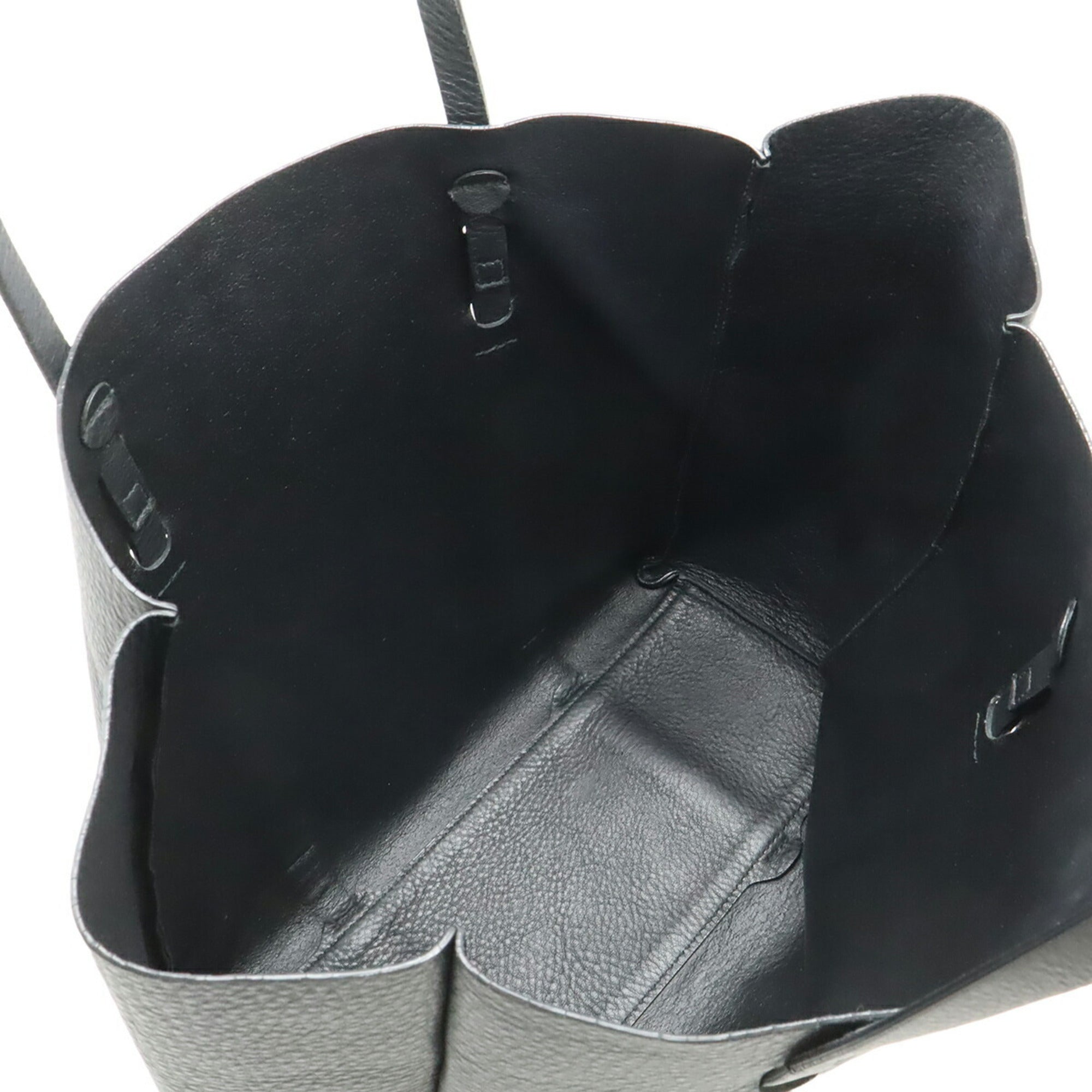 Balenciaga Black Leather Shoulder Bag Tote Bag (Pre-Owned)