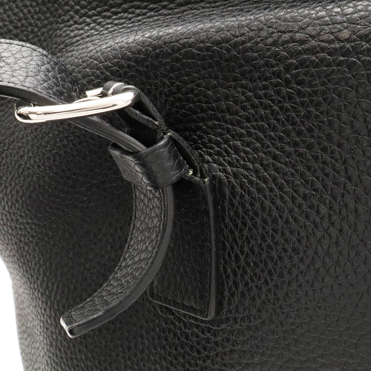 Louis Vuitton Black Noir Leather Shoulder Bag Tote Bag (Pre-Owned)