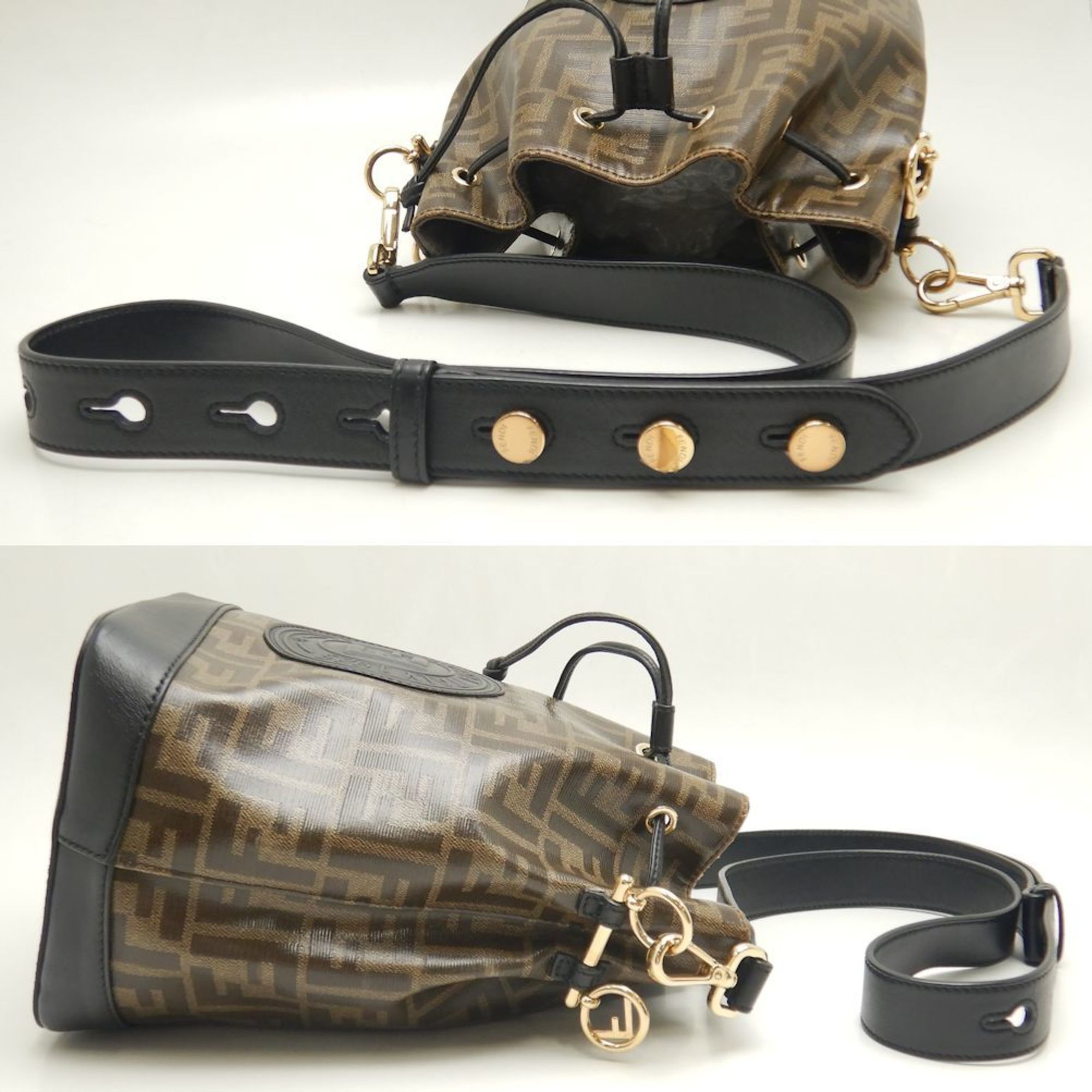 Fendi Brown Coated Canvas Shoulder Bag (Pre-Owned)