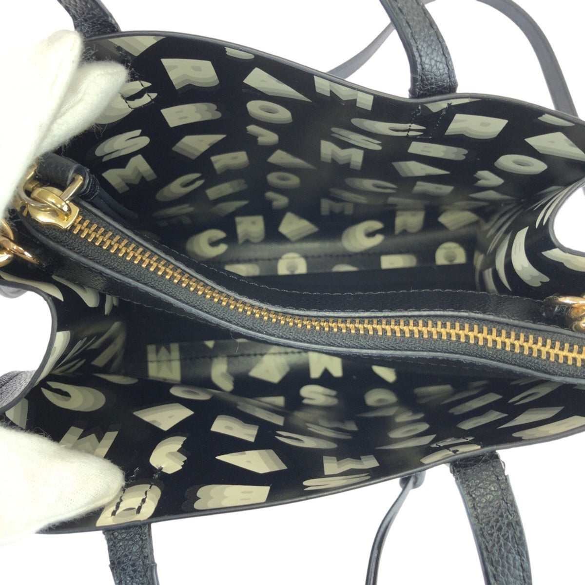Marc Jacobs Black Leather Shoulder Bag Tote Bag (Pre-Owned)