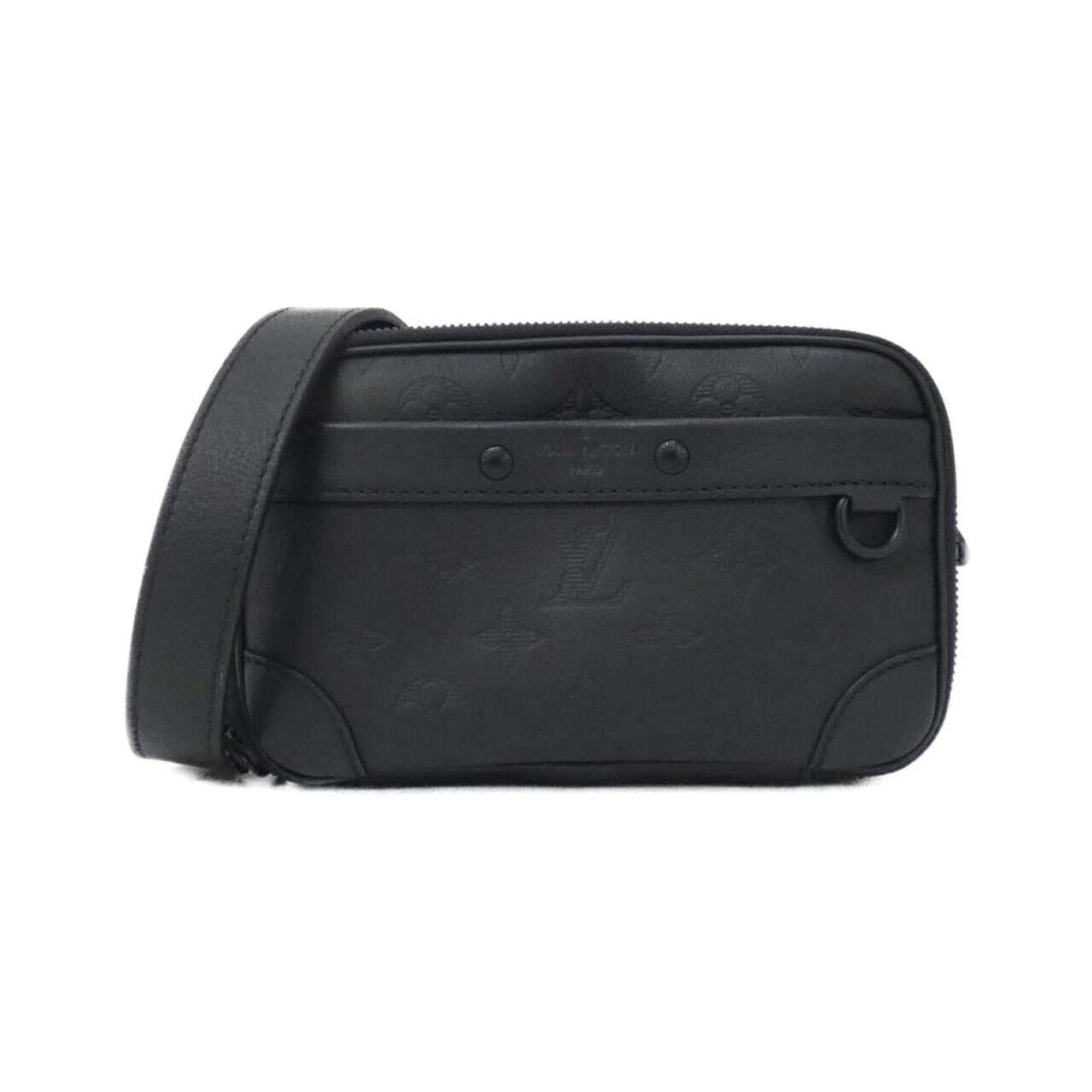 Louis Vuitton Black Leather Shoulder Bag (Pre-Owned)