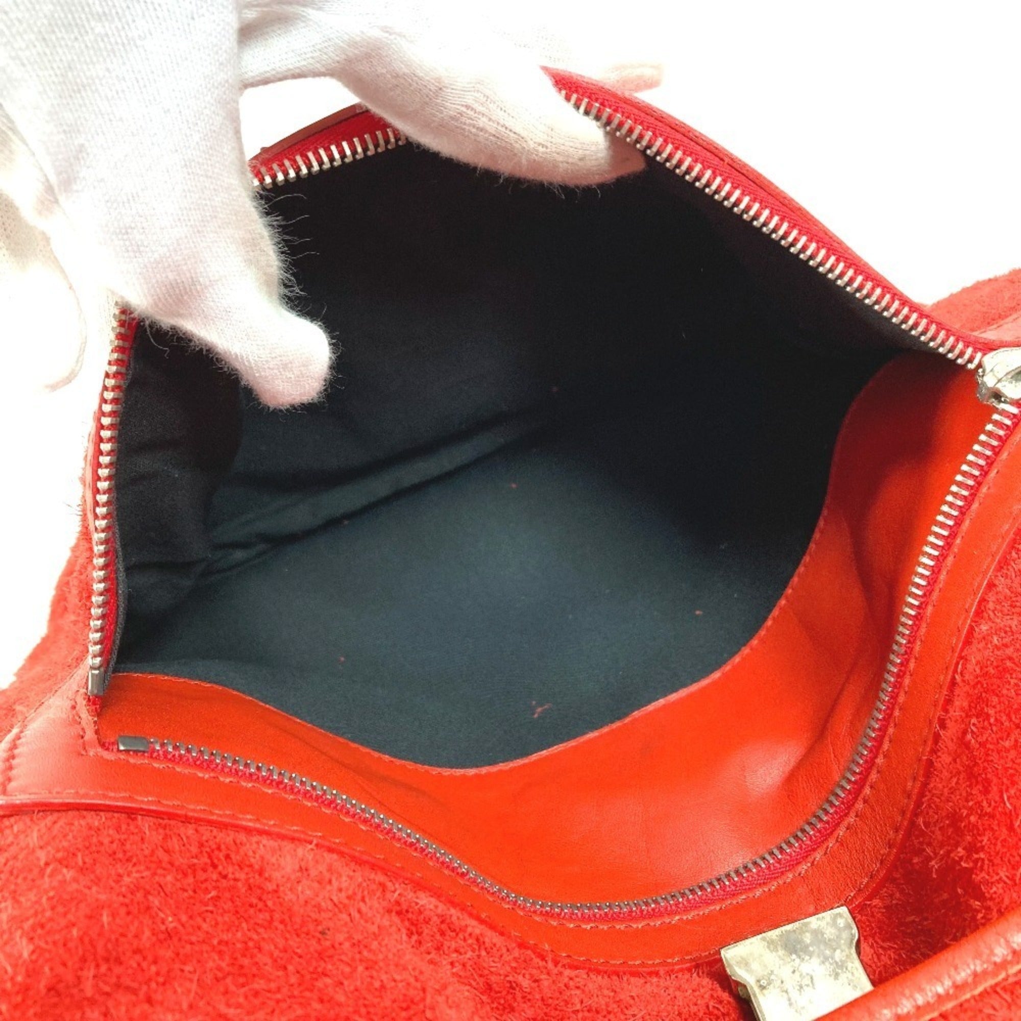 Balenciaga Red Color Leather Suede Backpack (Pre-Owned)