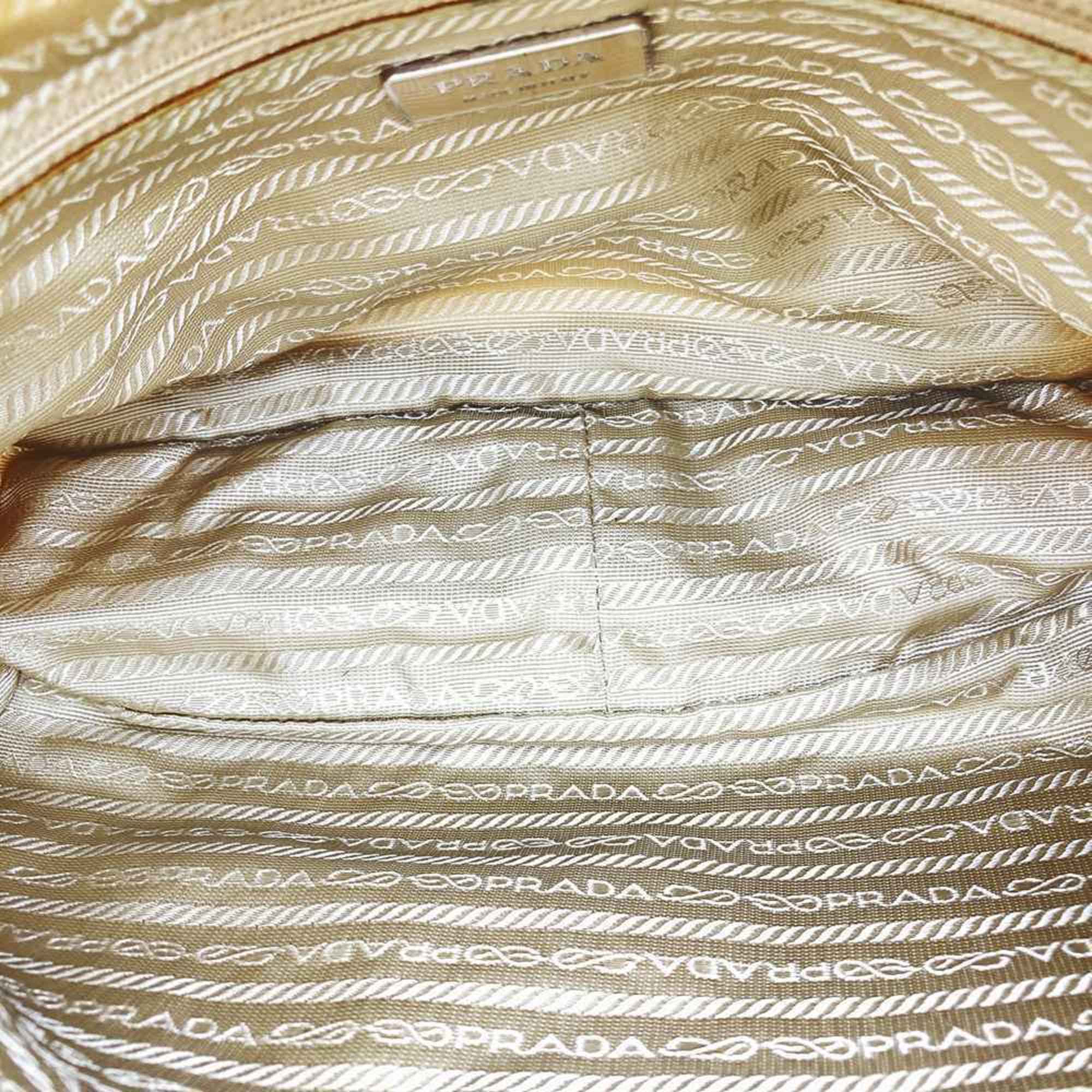 Prada Beige Nylon Shoulder Bag (Pre-Owned)