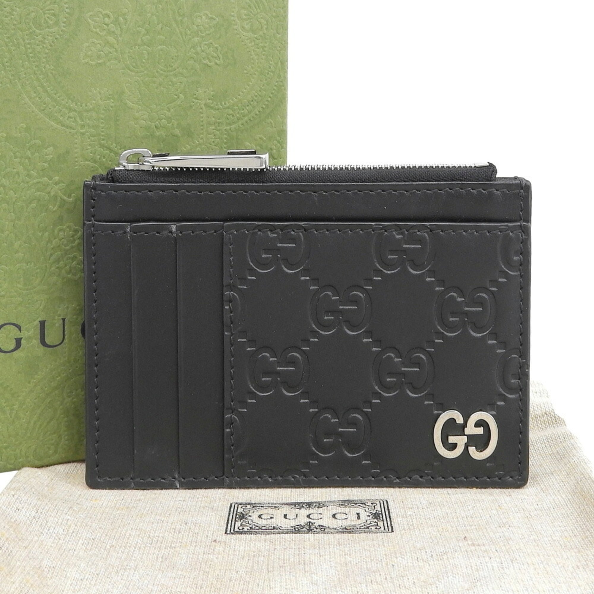 Gucci Black Leather Coin Purse/Coin Case (Pre-Owned)