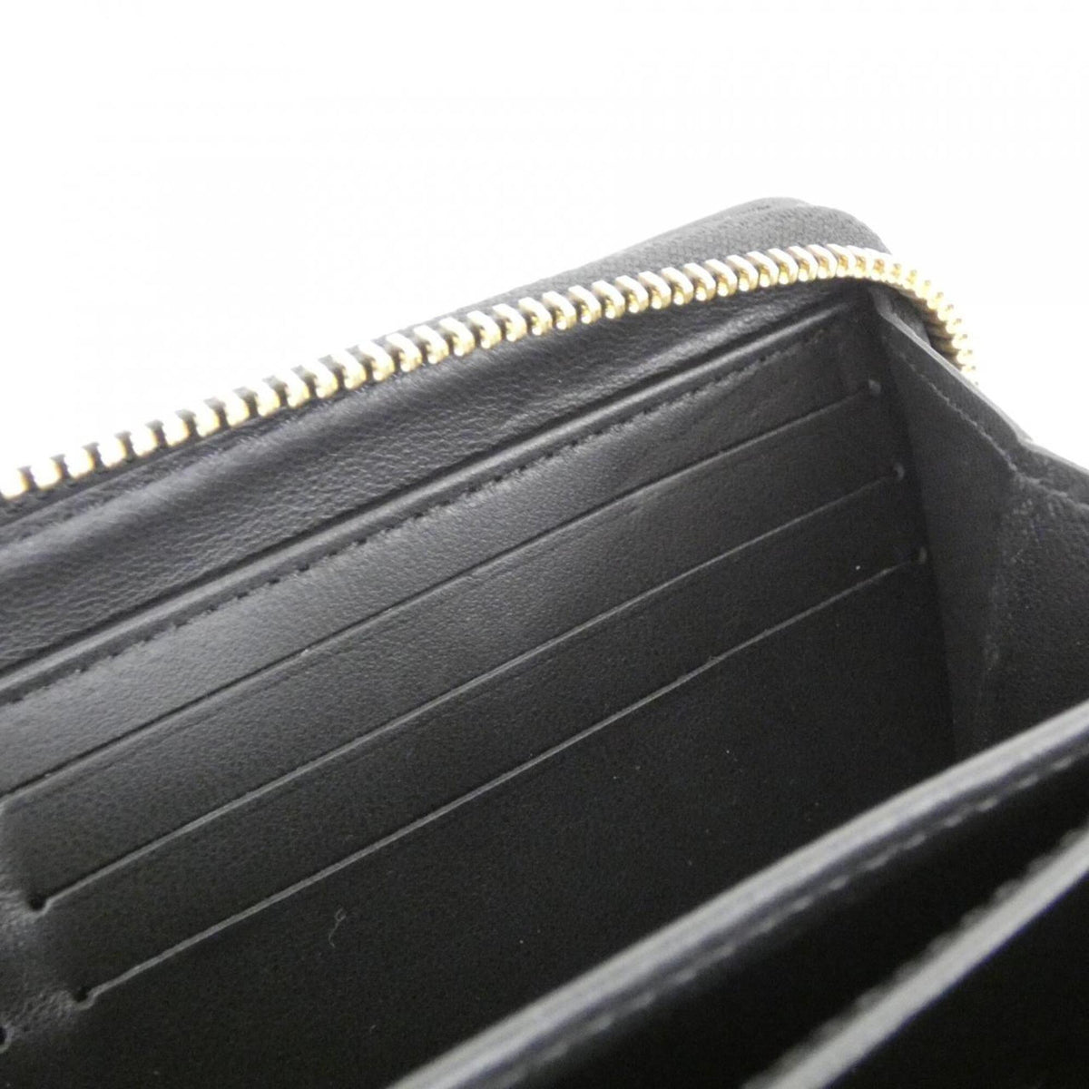 Louis Vuitton Black Leather Long Wallet (Bi-Fold) (Pre-Owned)