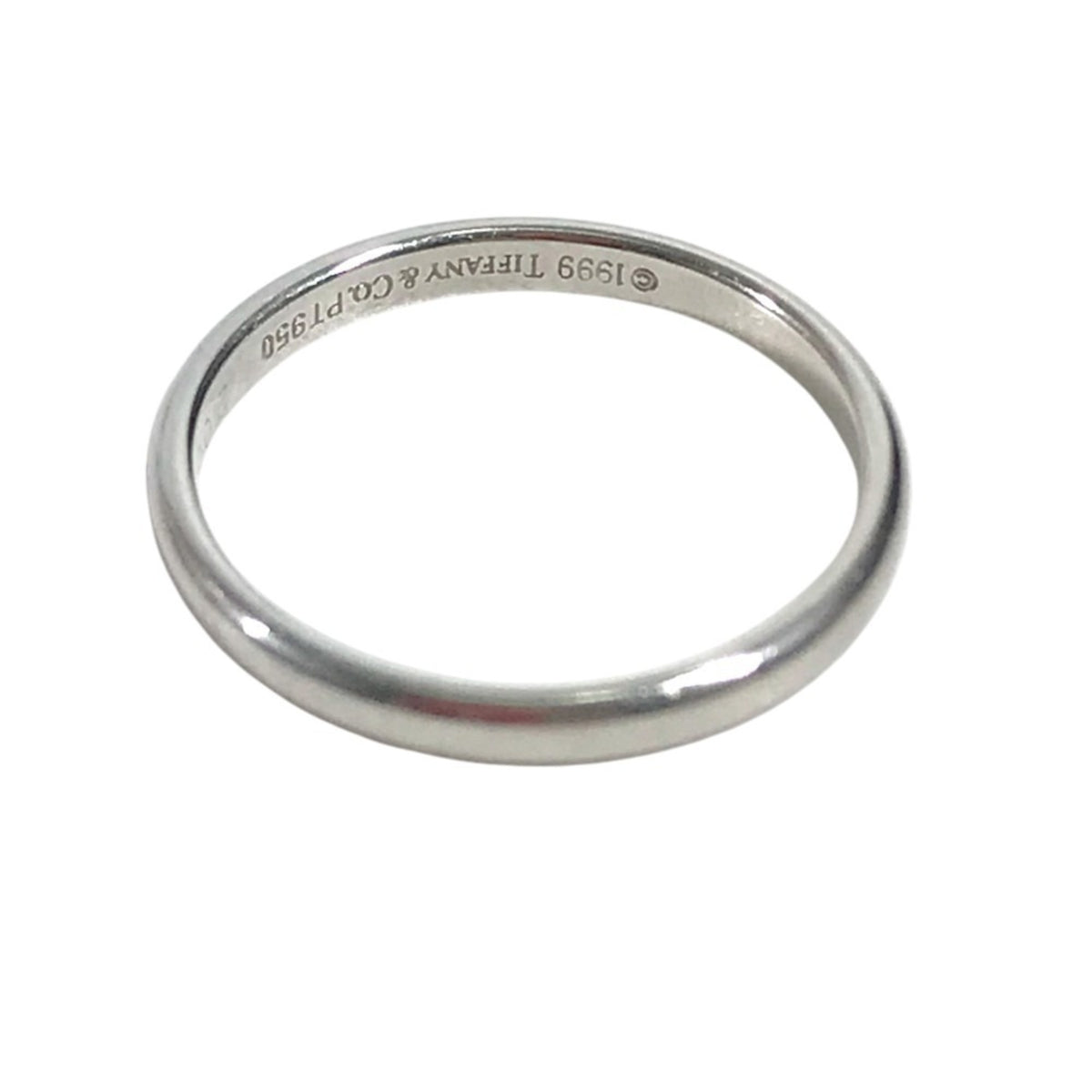 Tiffany Silver Platinum 950 Band Ring (Pre-Owned)