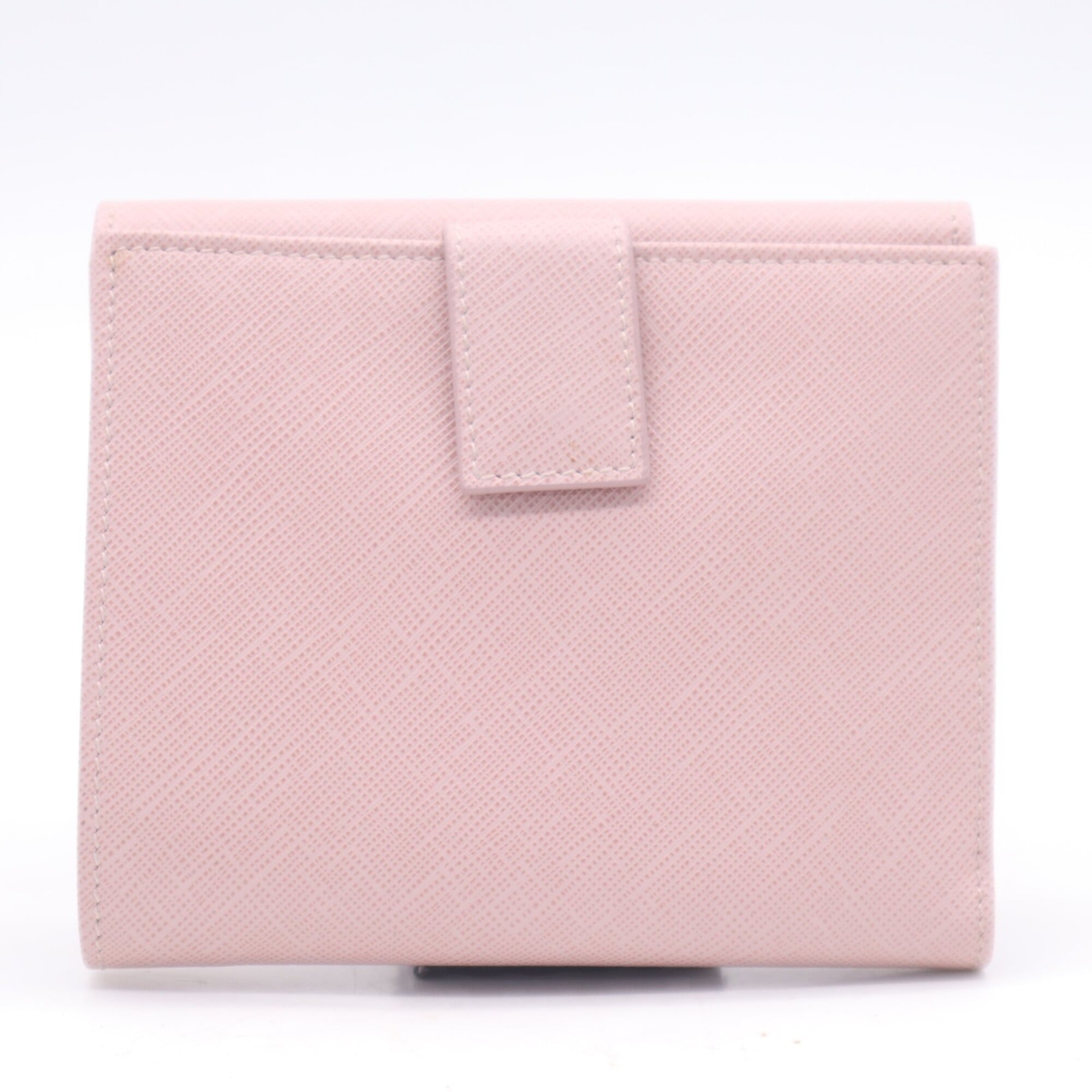 Salvatore Ferragamo Gancini Pink Leather Wallet (Bi-Fold) (Pre-Owned)