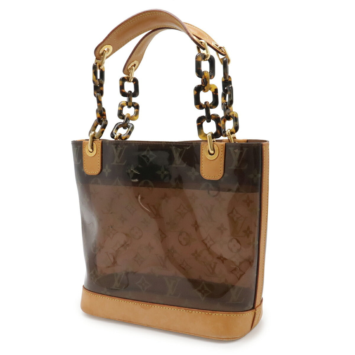 Louis Vuitton Brown Clear Monogram Vinyl Monogram Pouch Tote Bag (Pre-Owned)