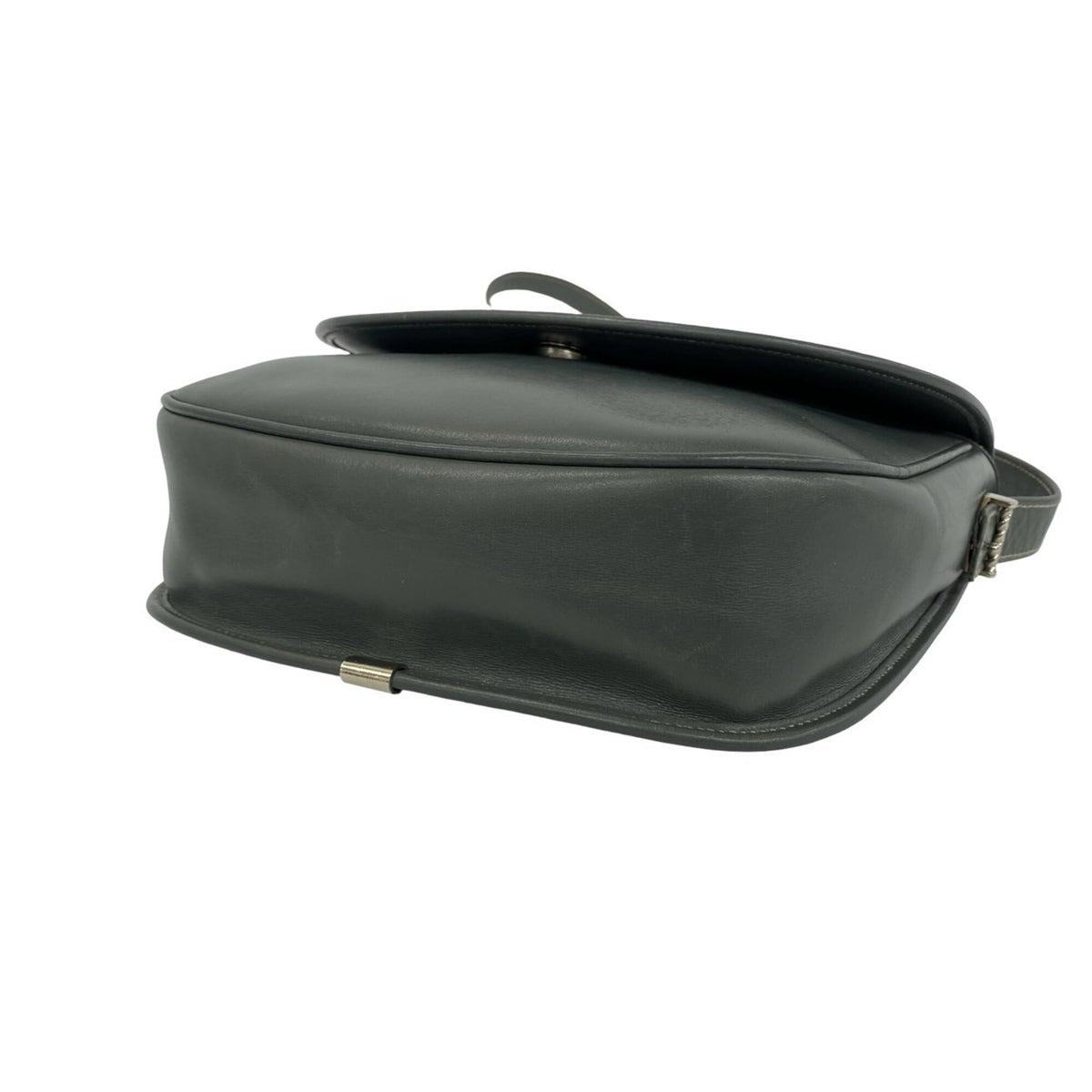 Gucci Gray Leather Pochette Shoulder Bag (Pre-Owned)