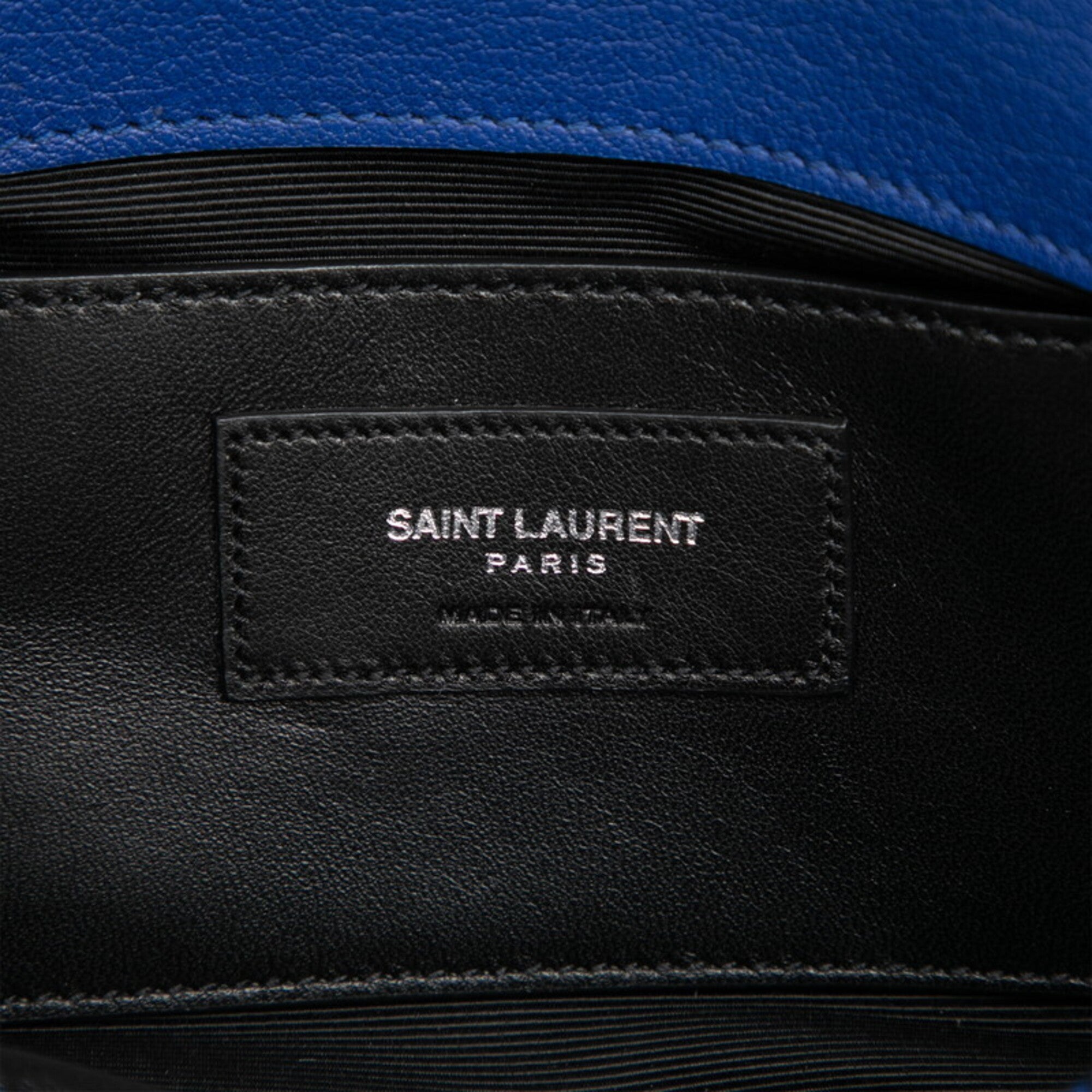 Saint Laurent Blue Leather Handbag Shoulder Bag (Pre-Owned)