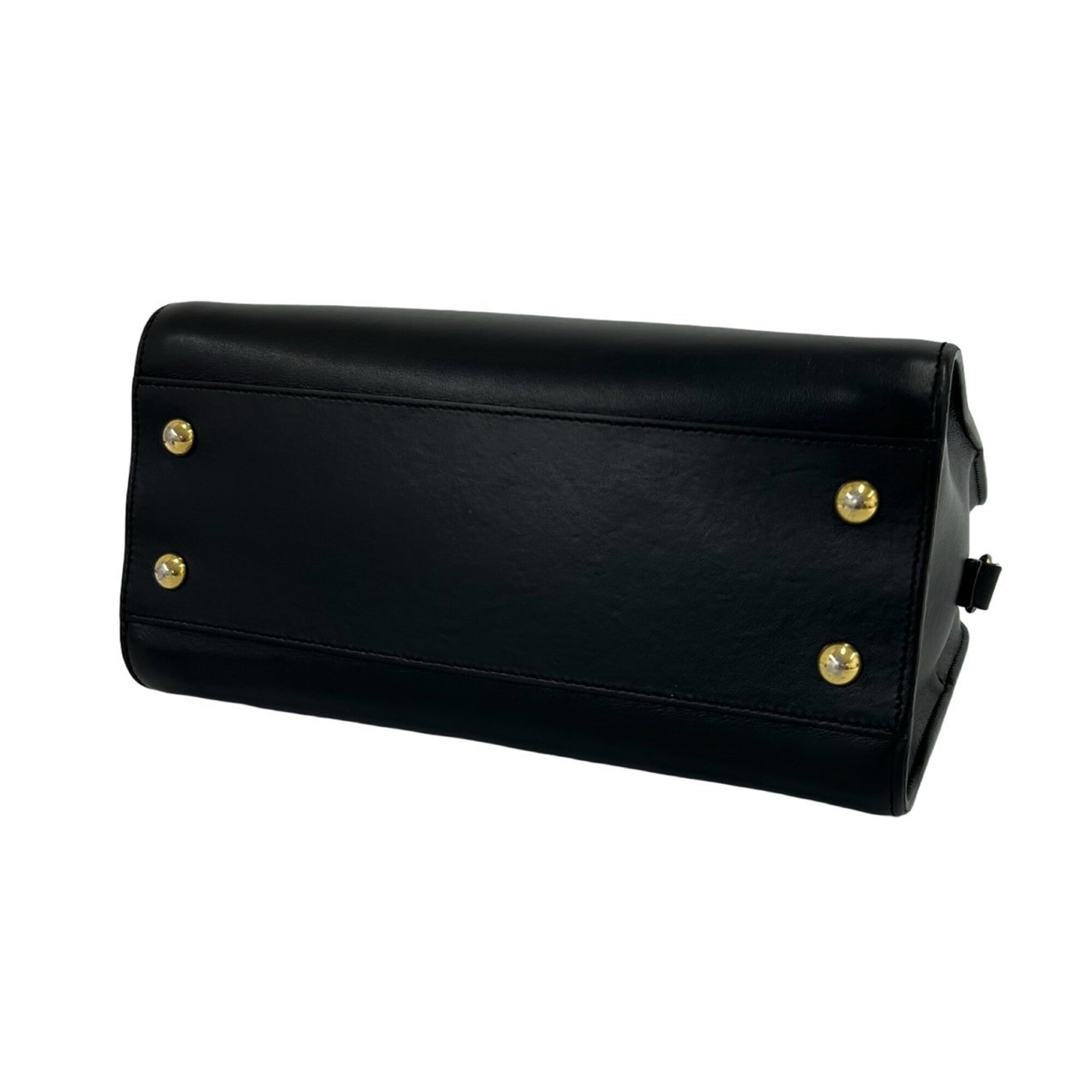 Yves Saint Laurent Black Leather Handbag Shoulder Bag (Pre-Owned)