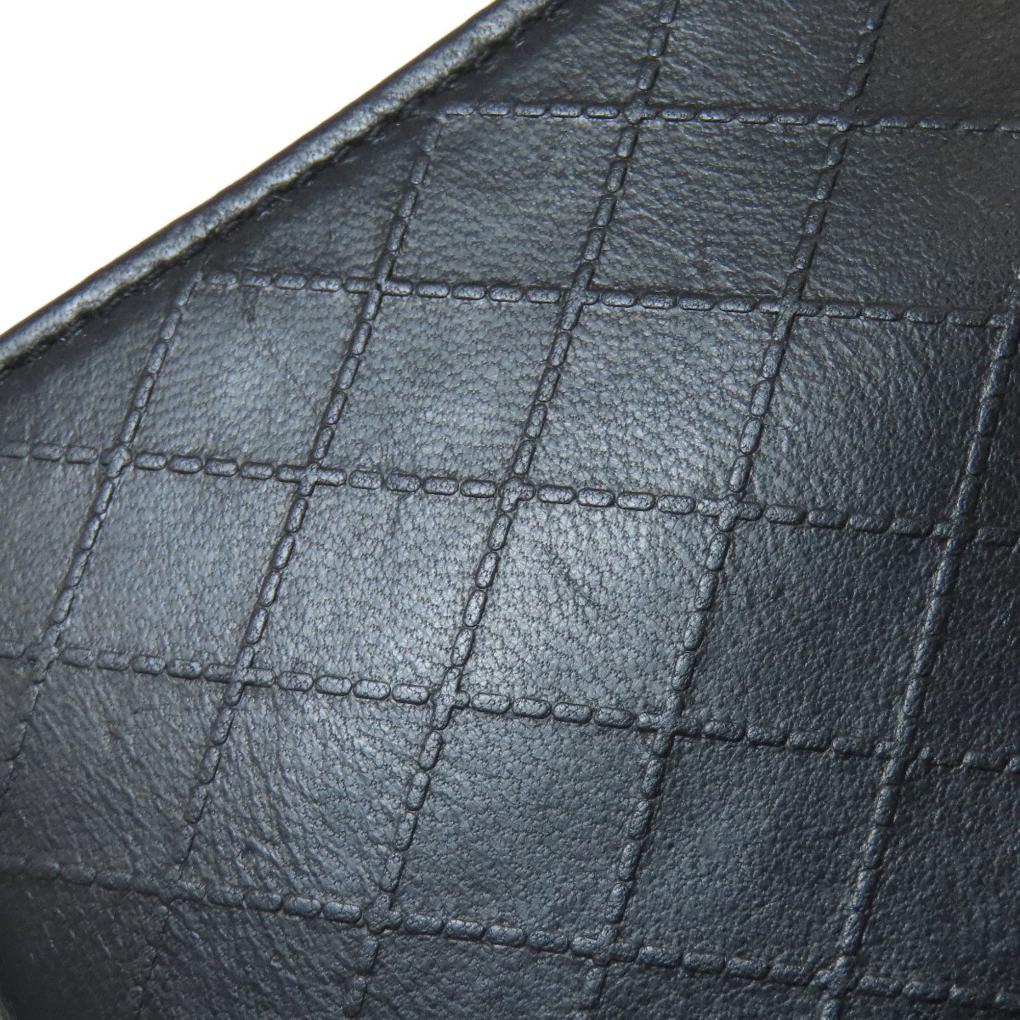Chanel Black Leather Coin Purse/Coin Case (Pre-Owned)