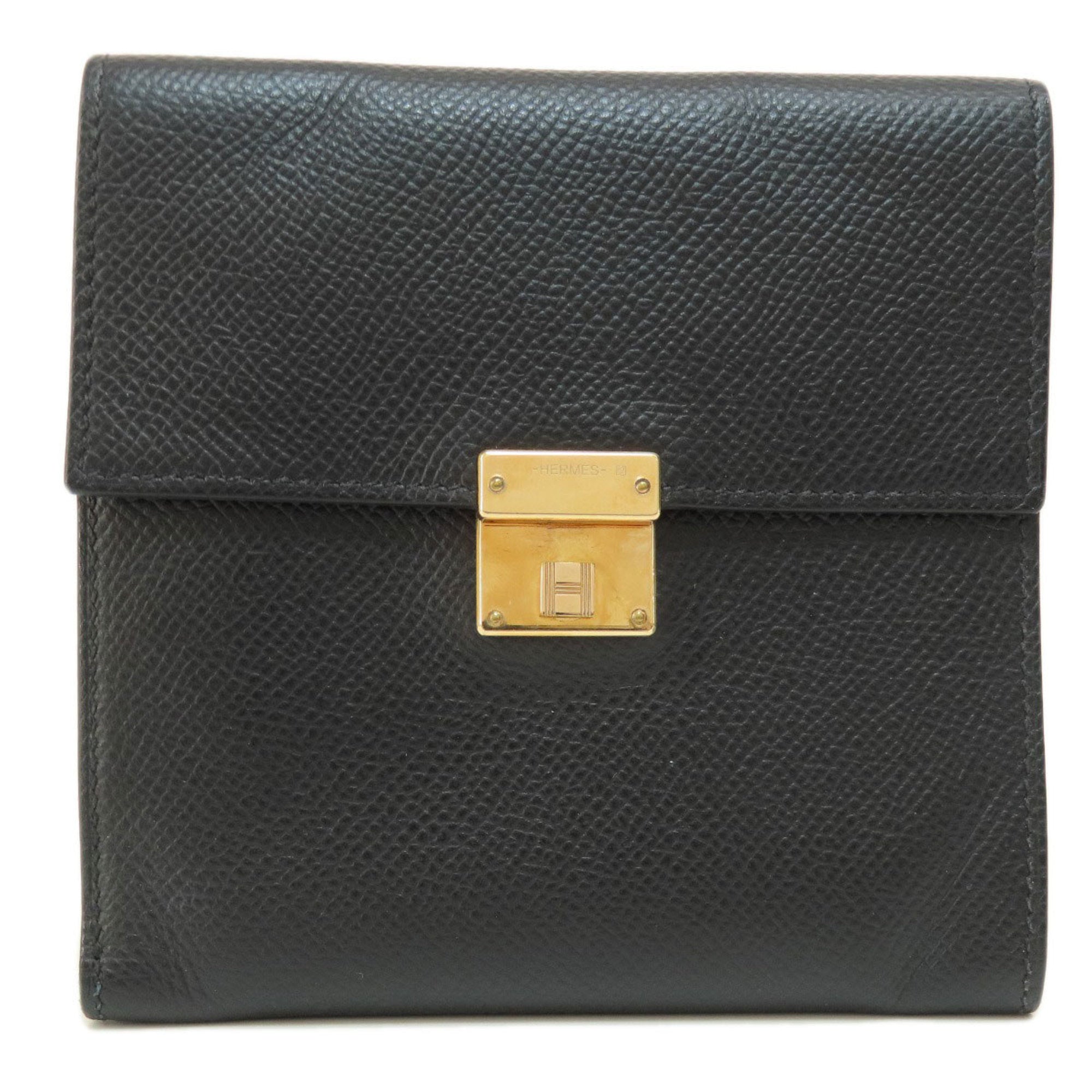 Hermes Black Epsom Leather Wallet (Bi-Fold) (Pre-Owned)