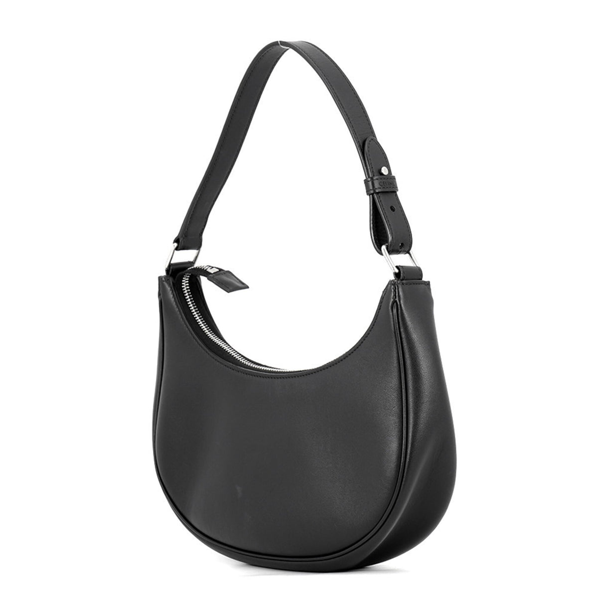 Celine Black White Leather Handbag Shoulder Bag (Pre-Owned)