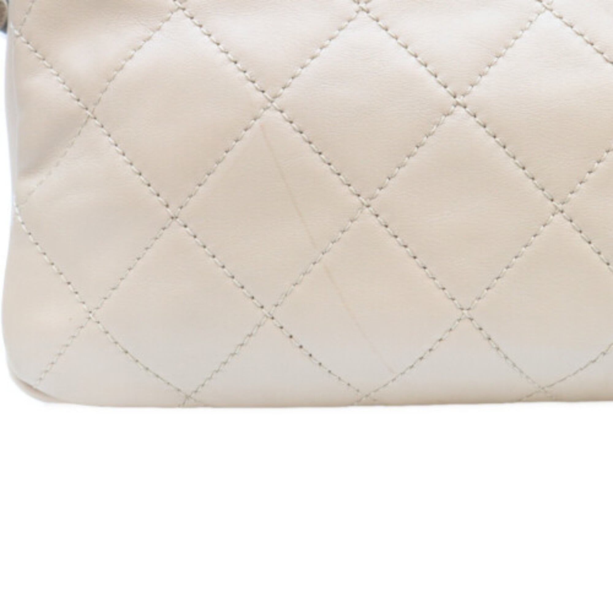 Chanel Black Ivory Leather Shoulder Bag (Pre-Owned)