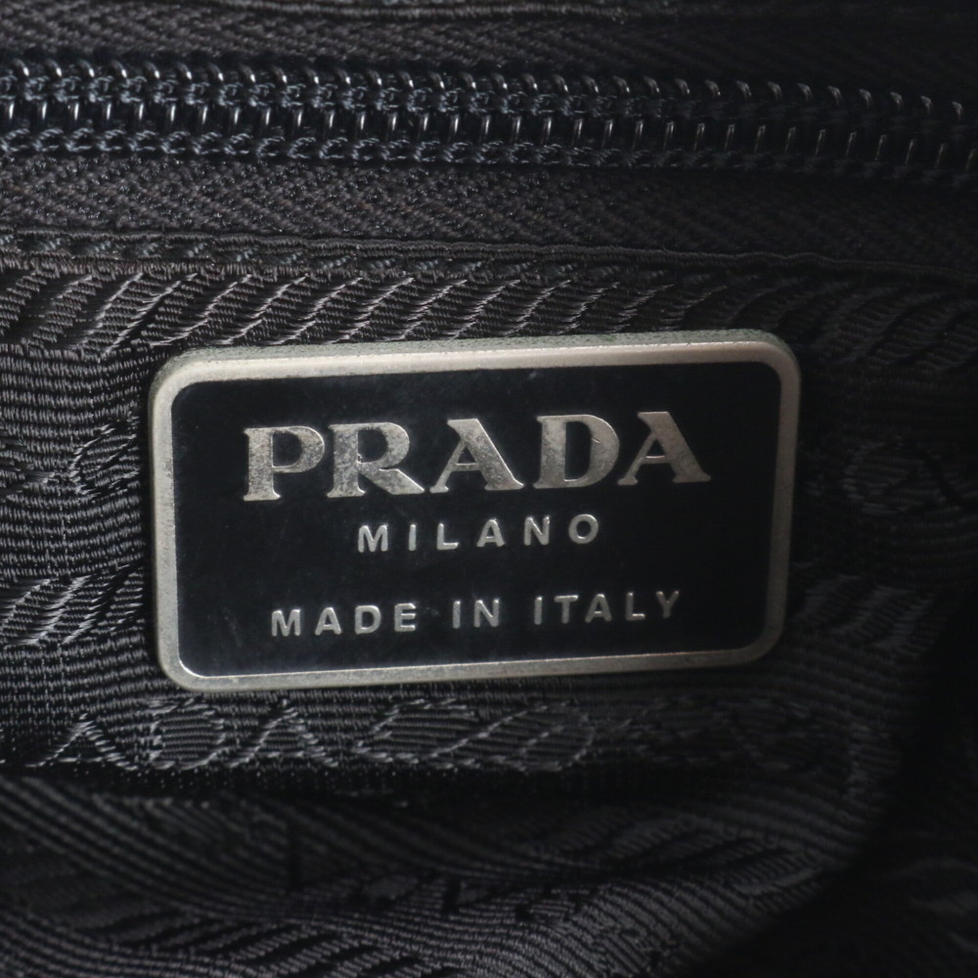 Prada Black Nylon Leather Boston Bag Tote Bag (Pre-Owned)