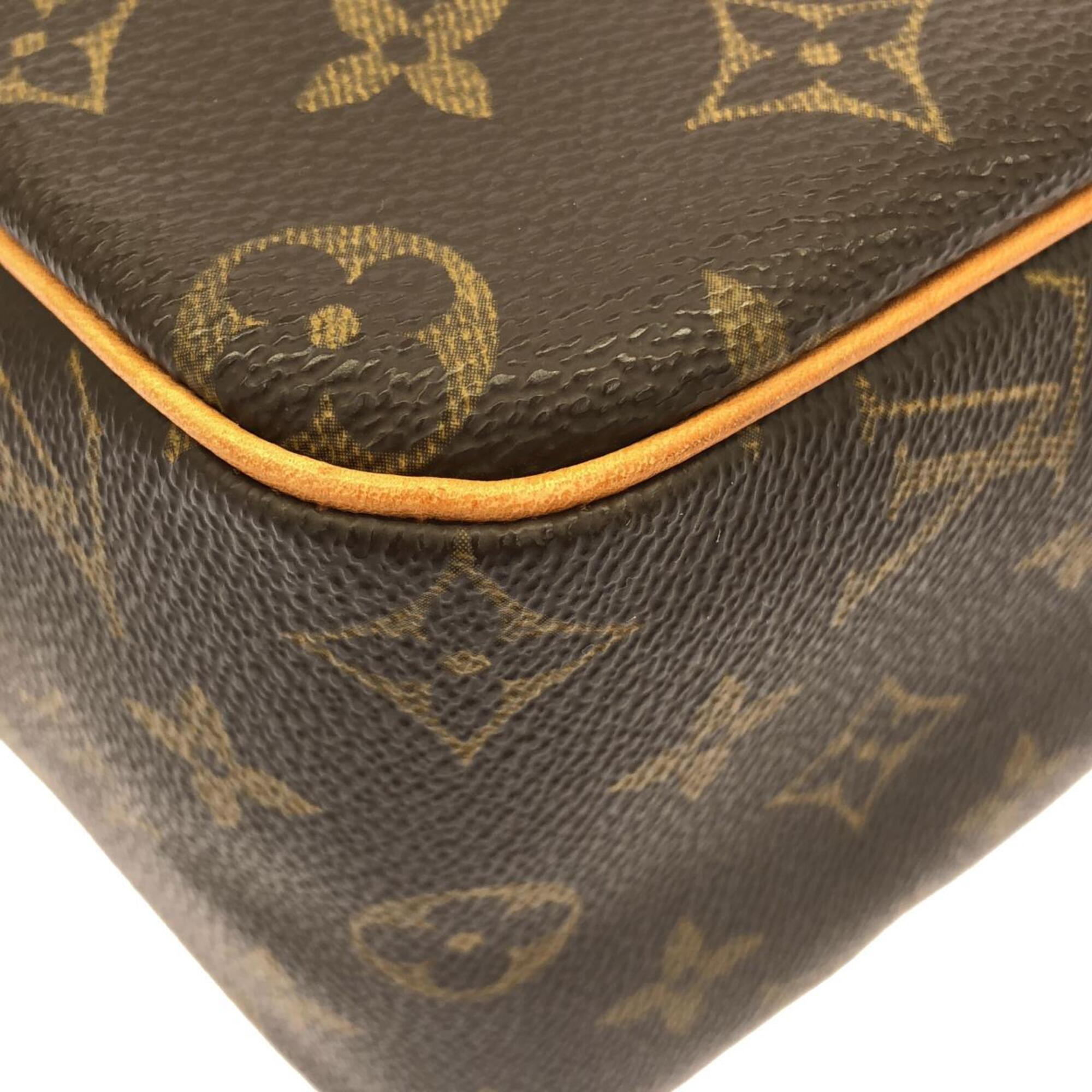 Louis Vuitton Monogram Marron Coated Canvas Shoulder Bag (Pre-Owned)