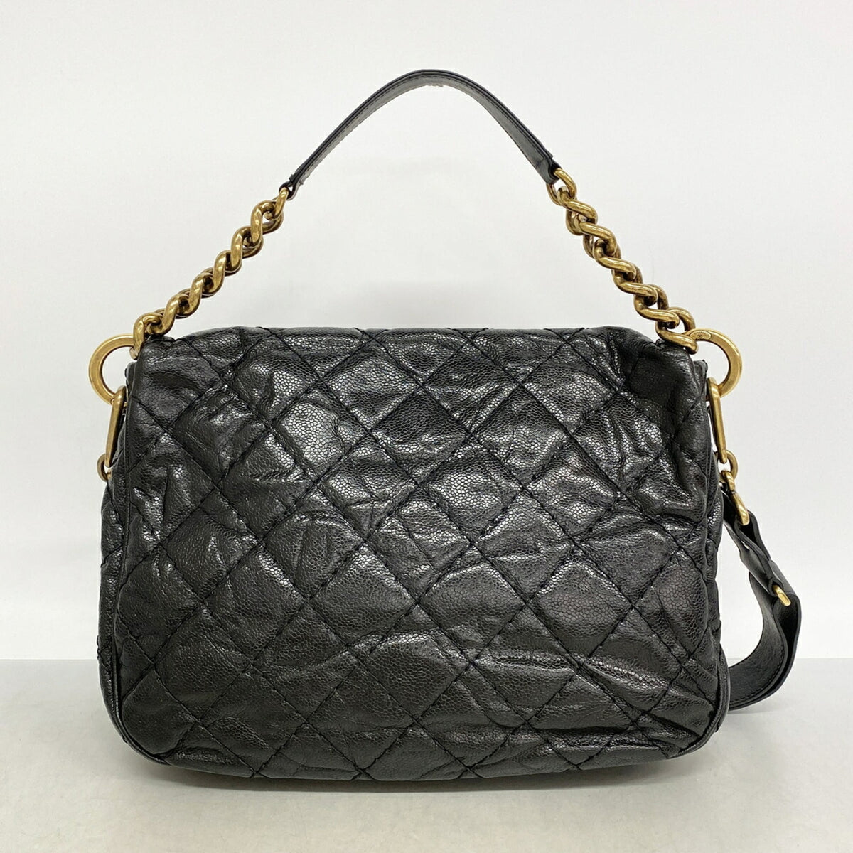 Chanel Black Grained Calfskin Shoulder Bag (Pre-Owned)