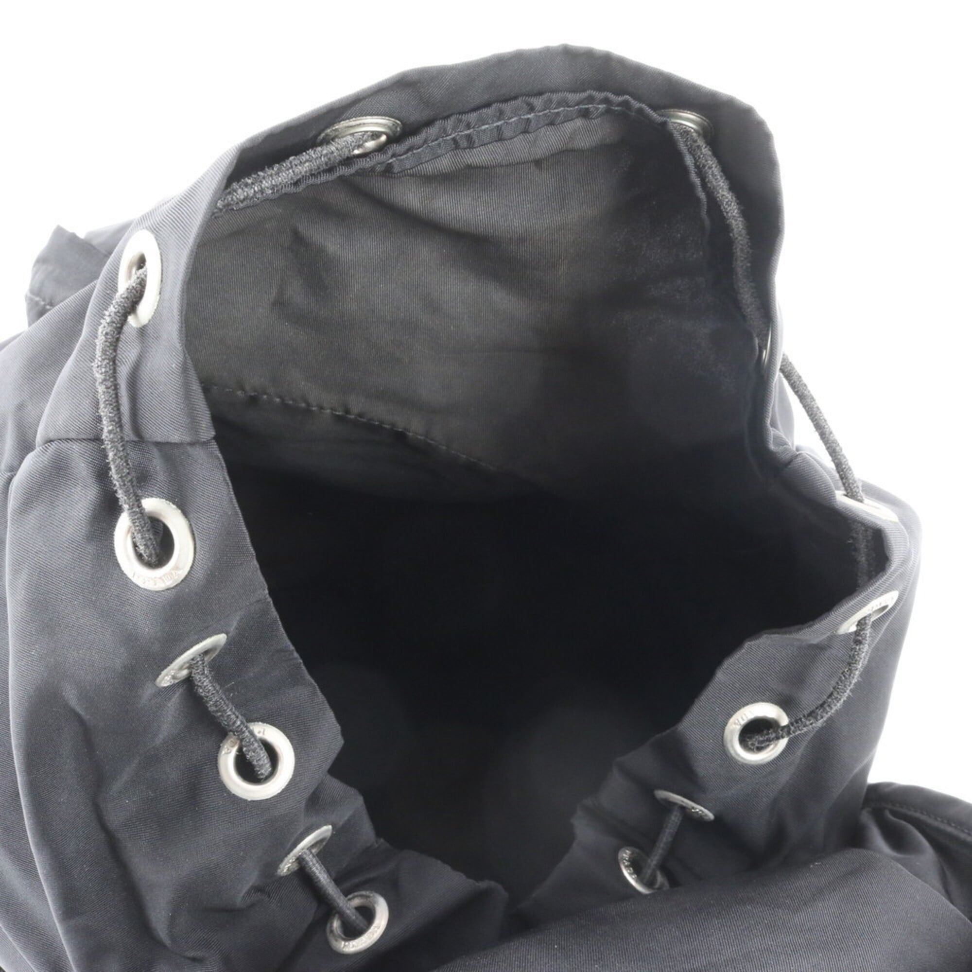 Prada Black Nylon Backpack Handbag (Pre-Owned)